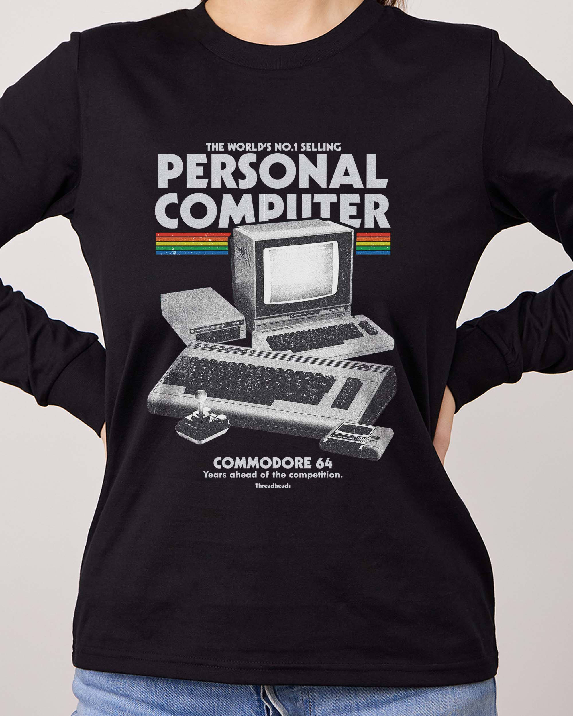 Retro Commodore 64 Long Sleeve Australia Online Black
