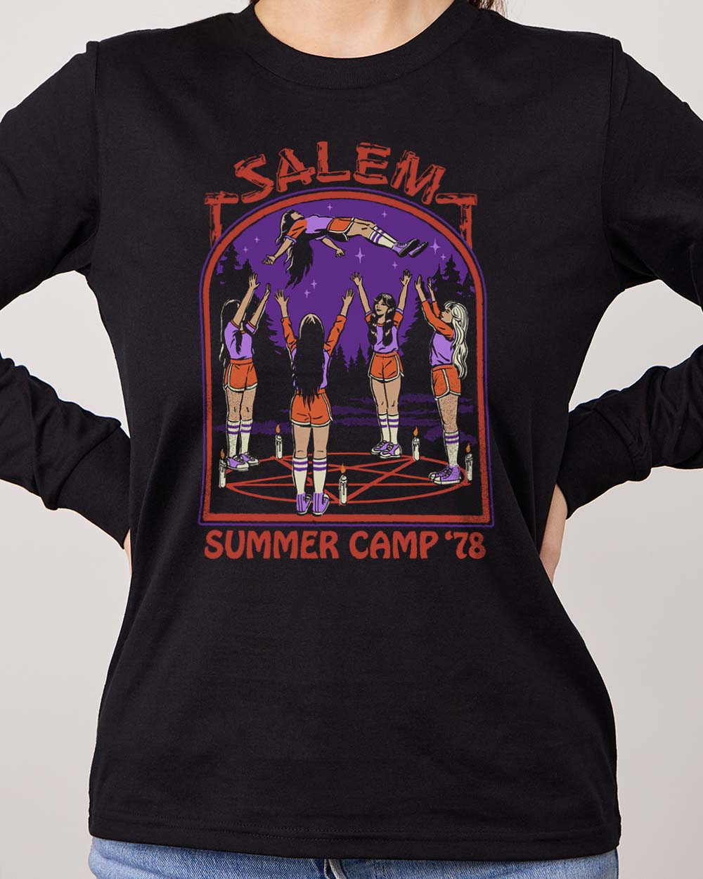 Salem Summer Camp Long Sleeve Australia Online Black