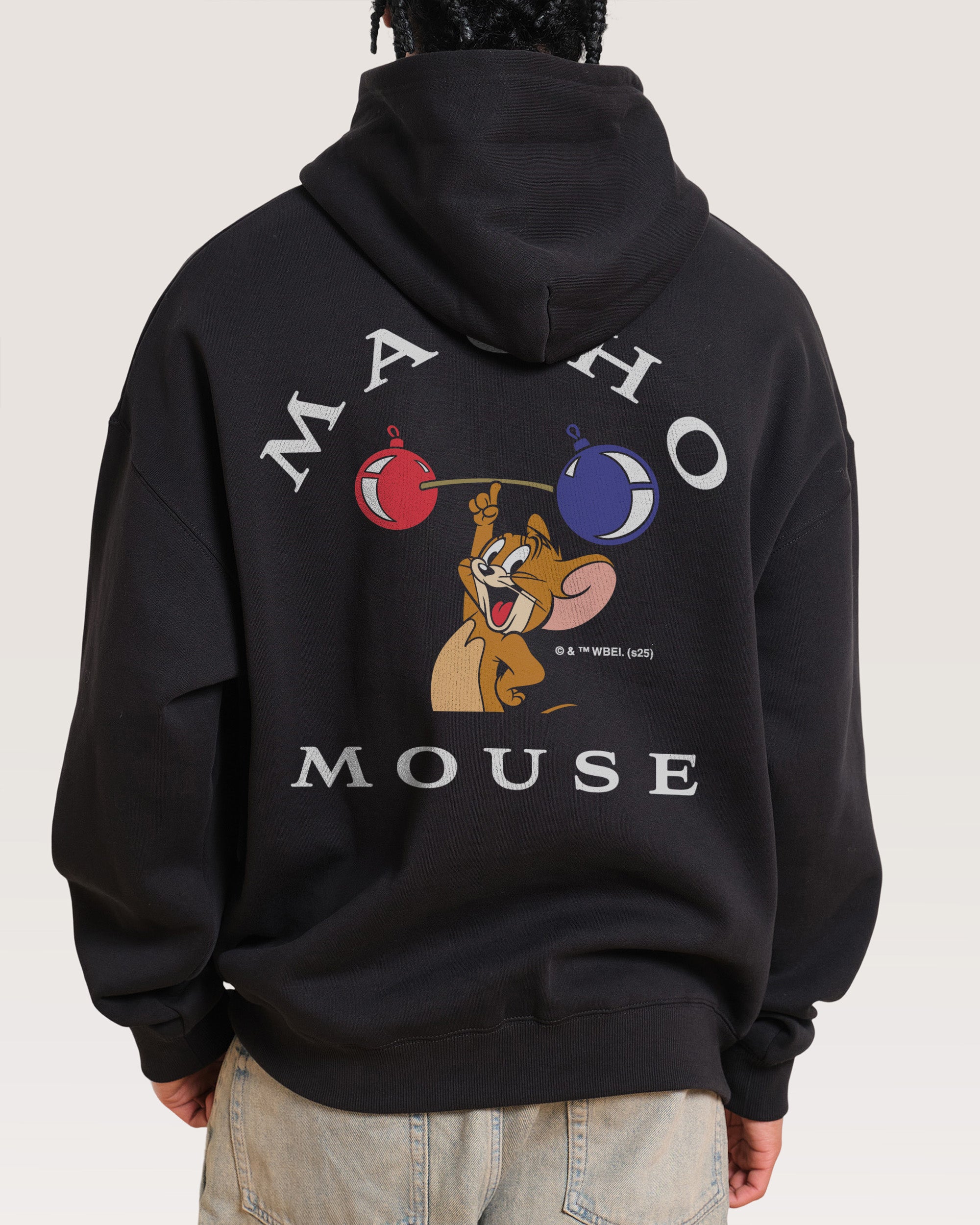 Macho Mouse Black Hoodie
