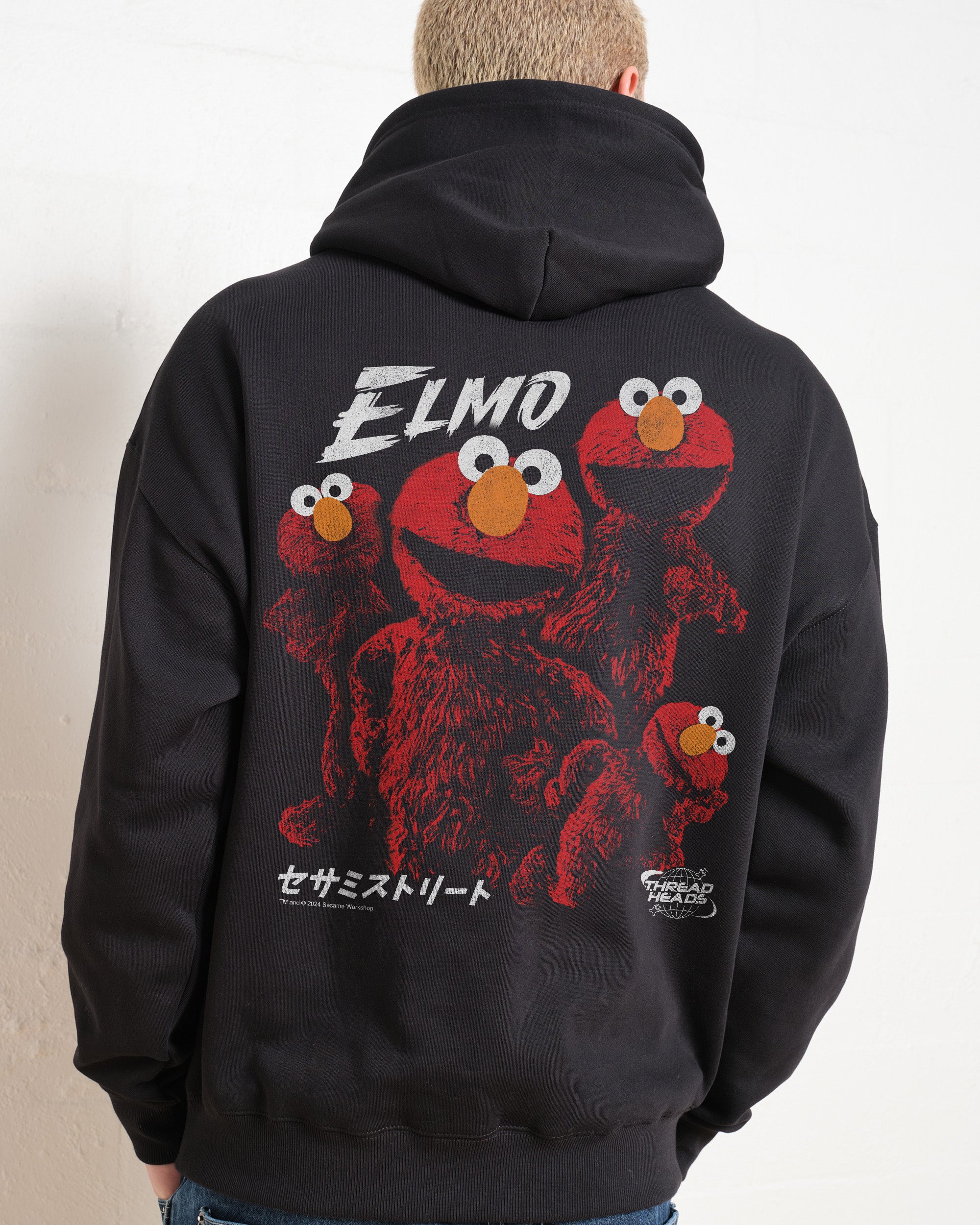 Tokyo Elmo Front and Back Hoodie Australia Online Threadheads