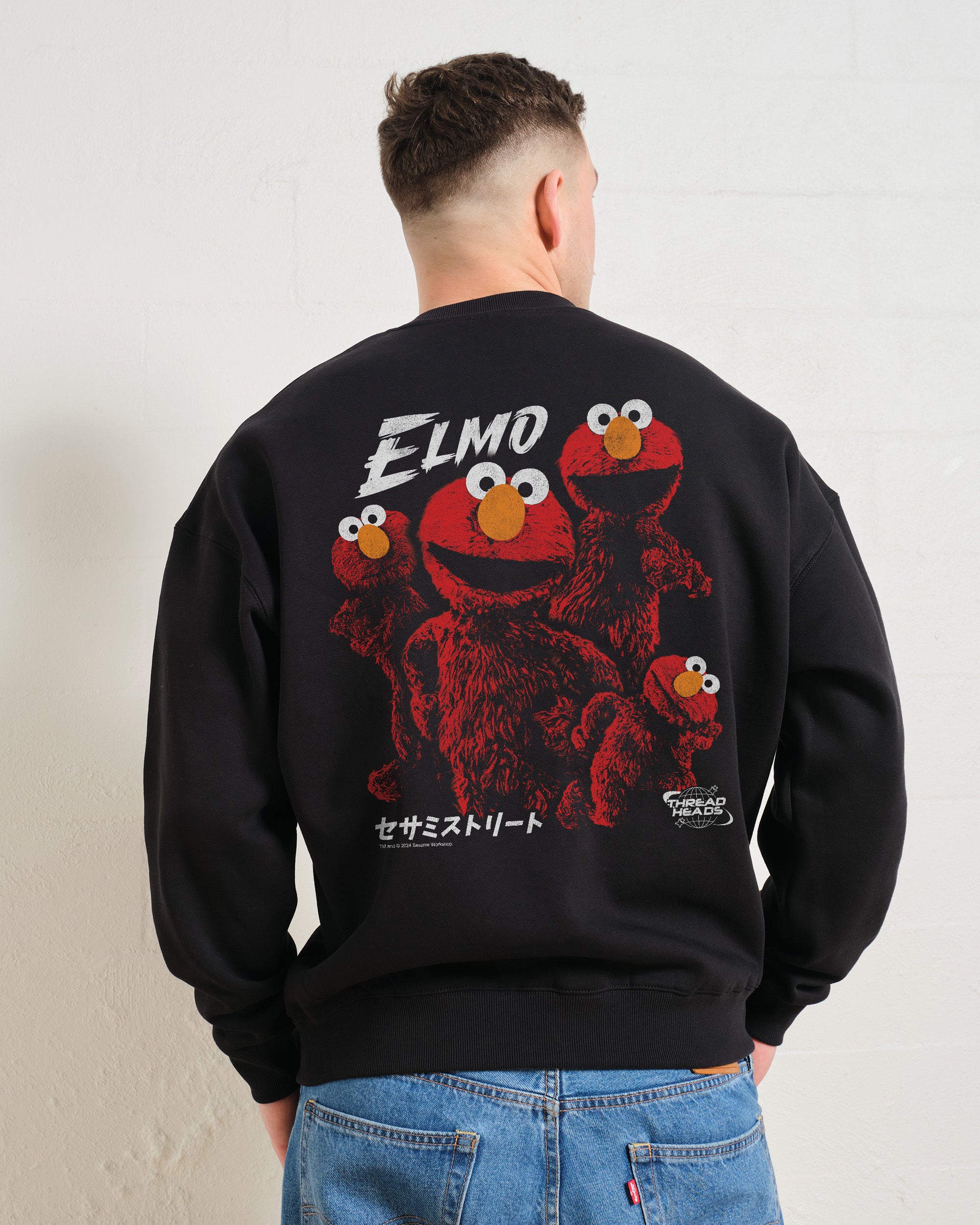 Tokyo Elmo Front and Back Sweatshirt Australia Online Threadheads