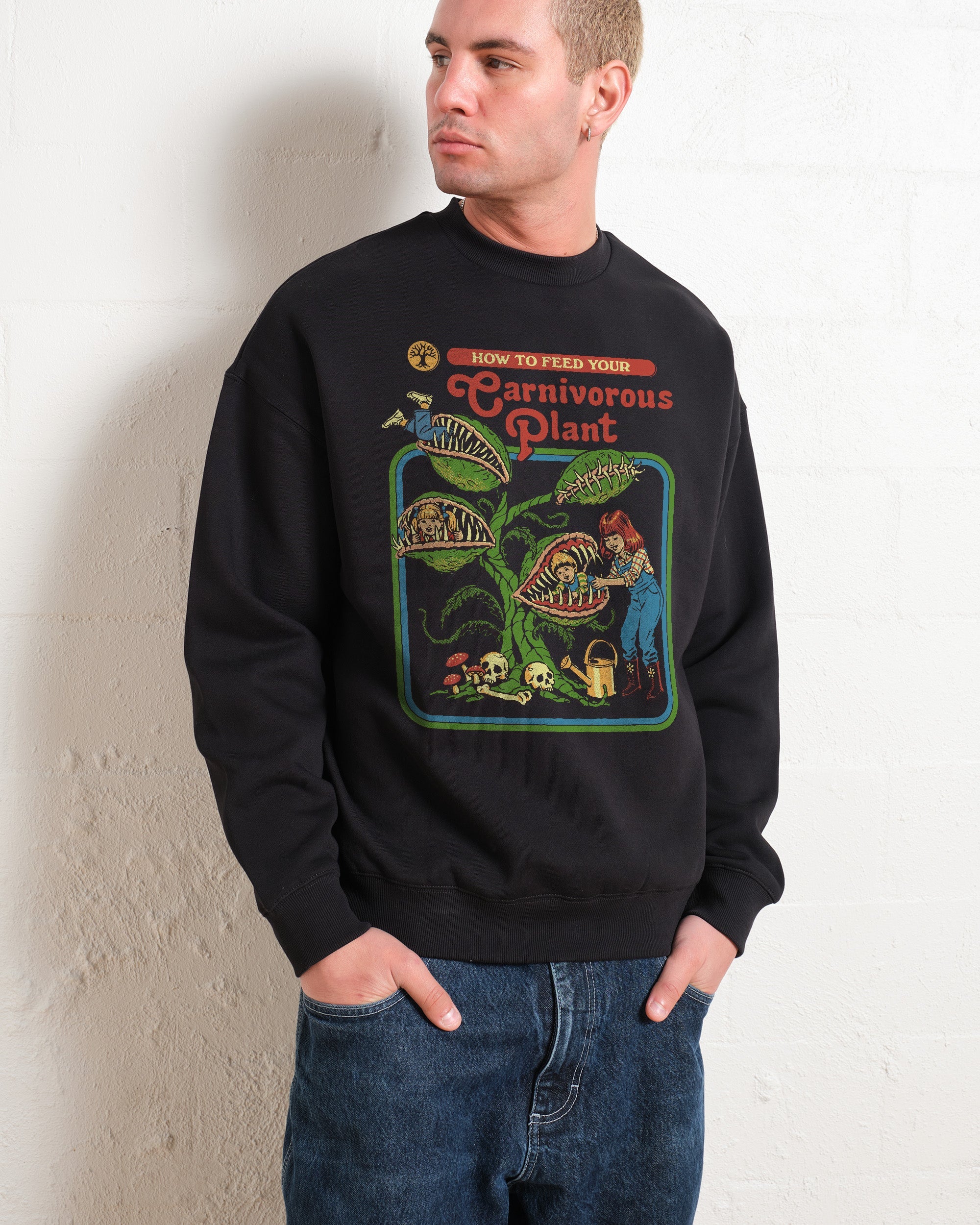 Carnivorous Plant Sweatshirt Australia Online Black