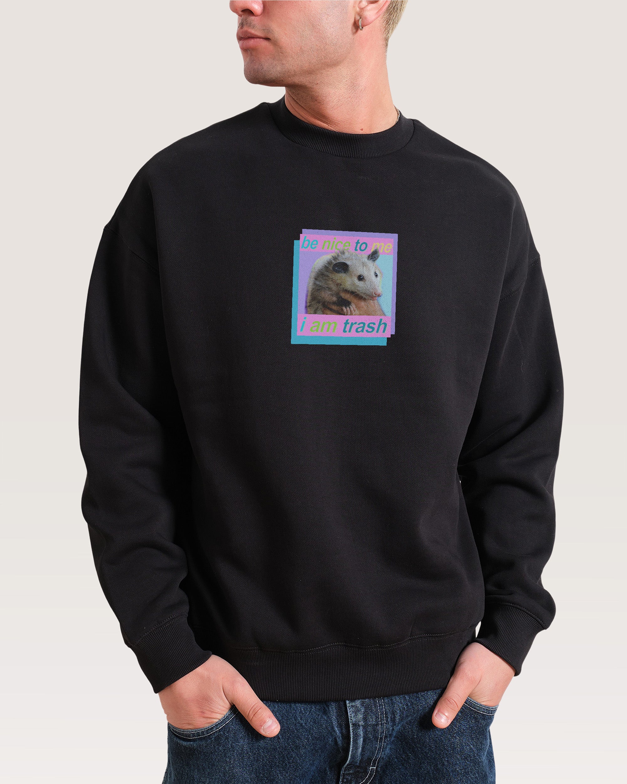 Be Nice to Me Black Sweatshirt