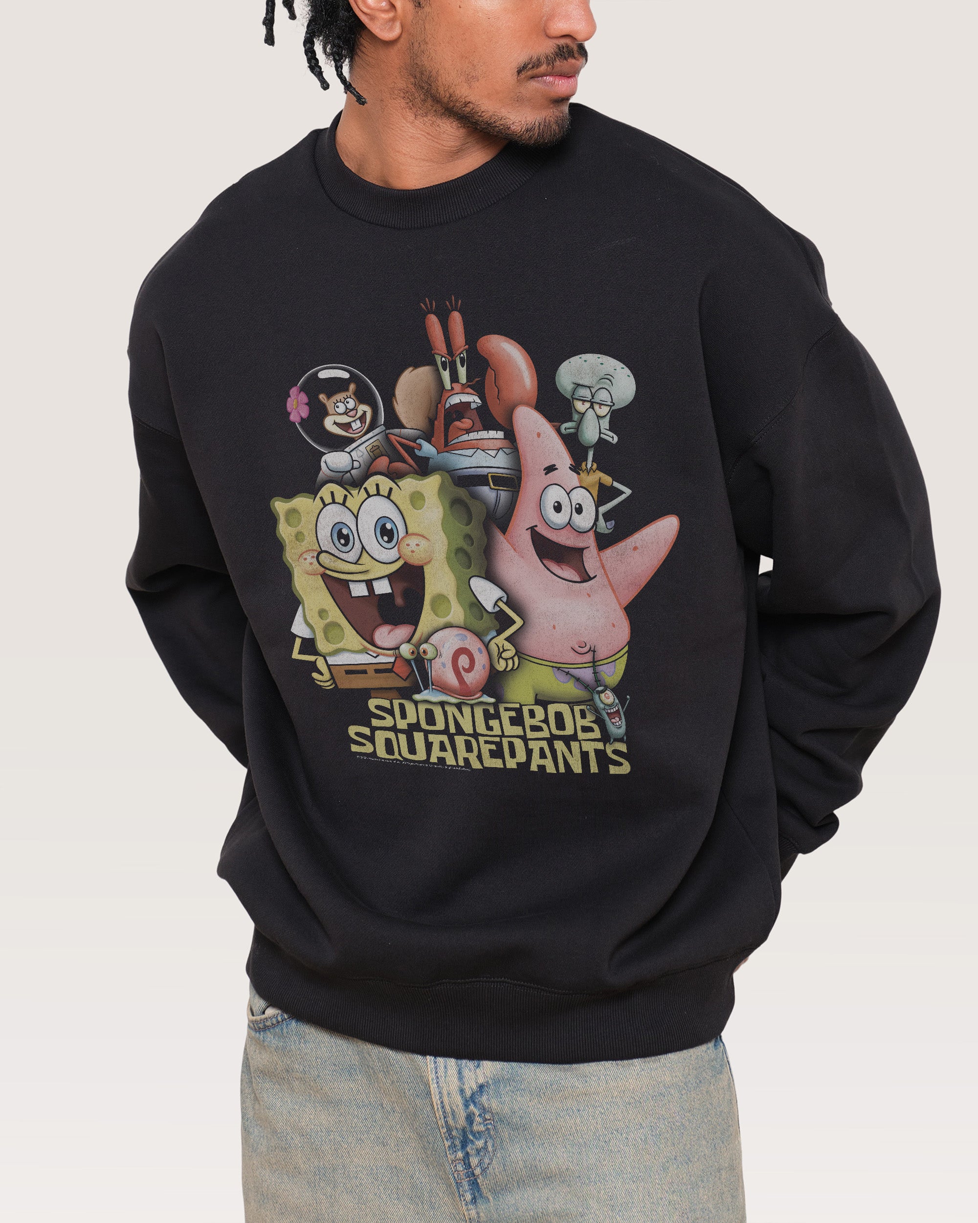Bikini Bottom Crew Black Sweatshirt