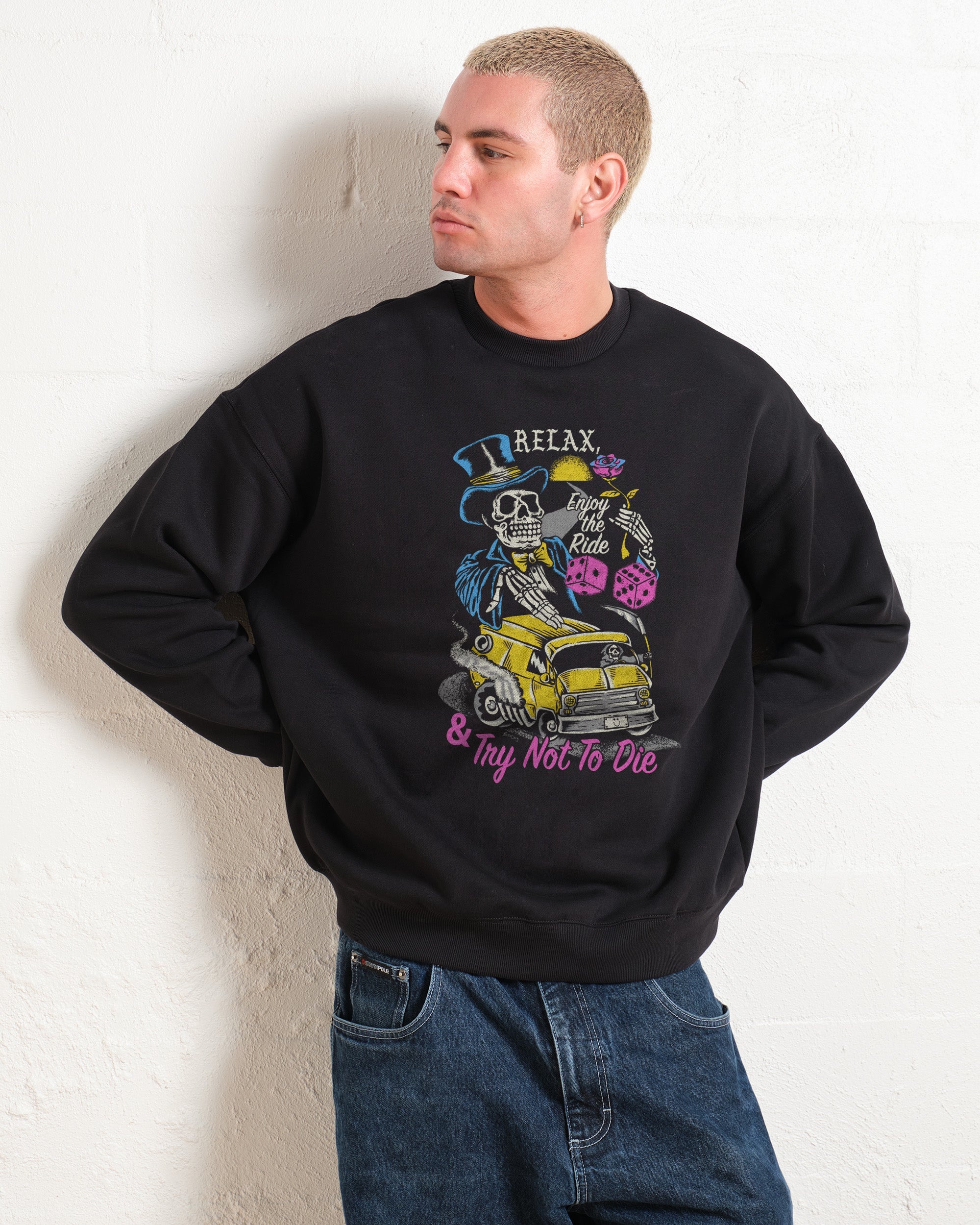 Relax and Enjoy the Ride Sweatshirt Australia Online Black