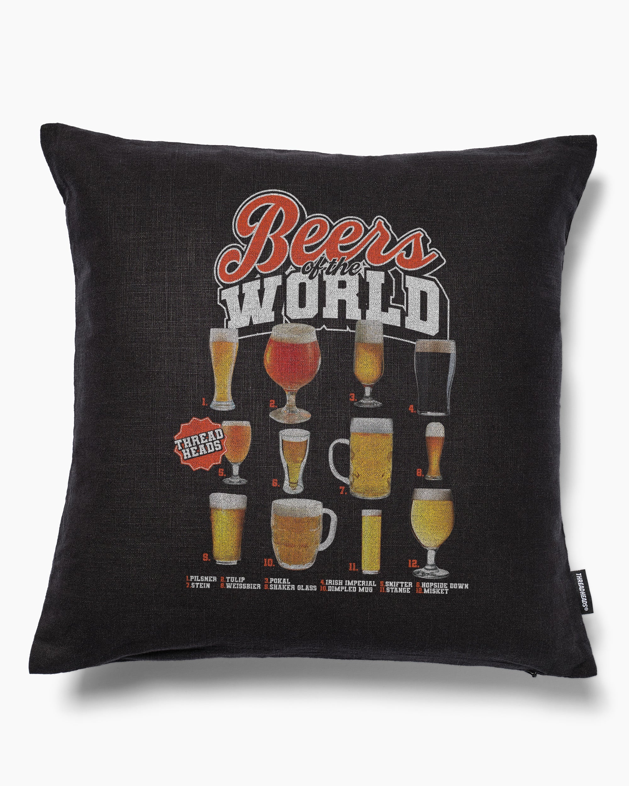 Beers of the World Cushion Australia Online White