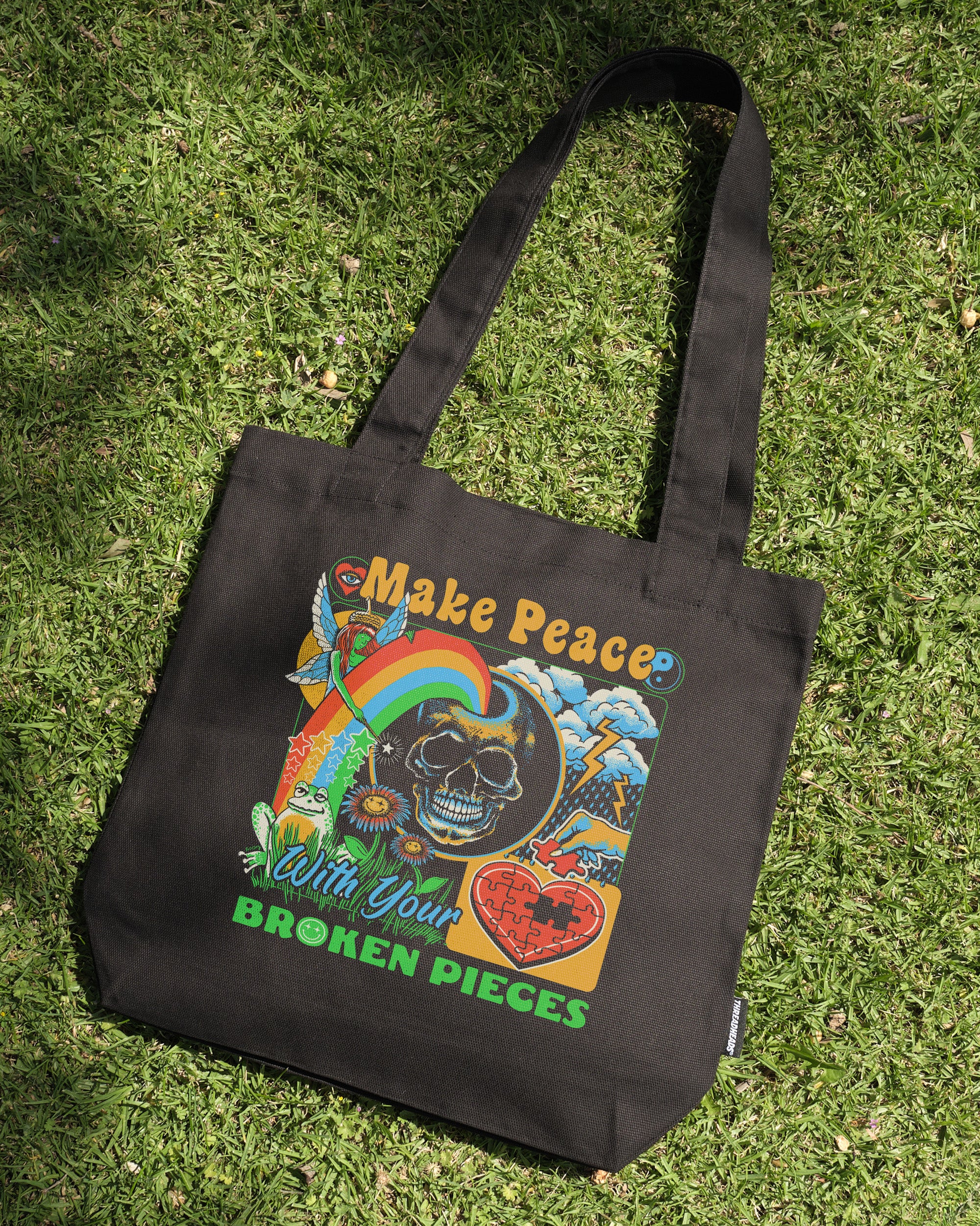 Make Peace Tote Bag Australia Online Black