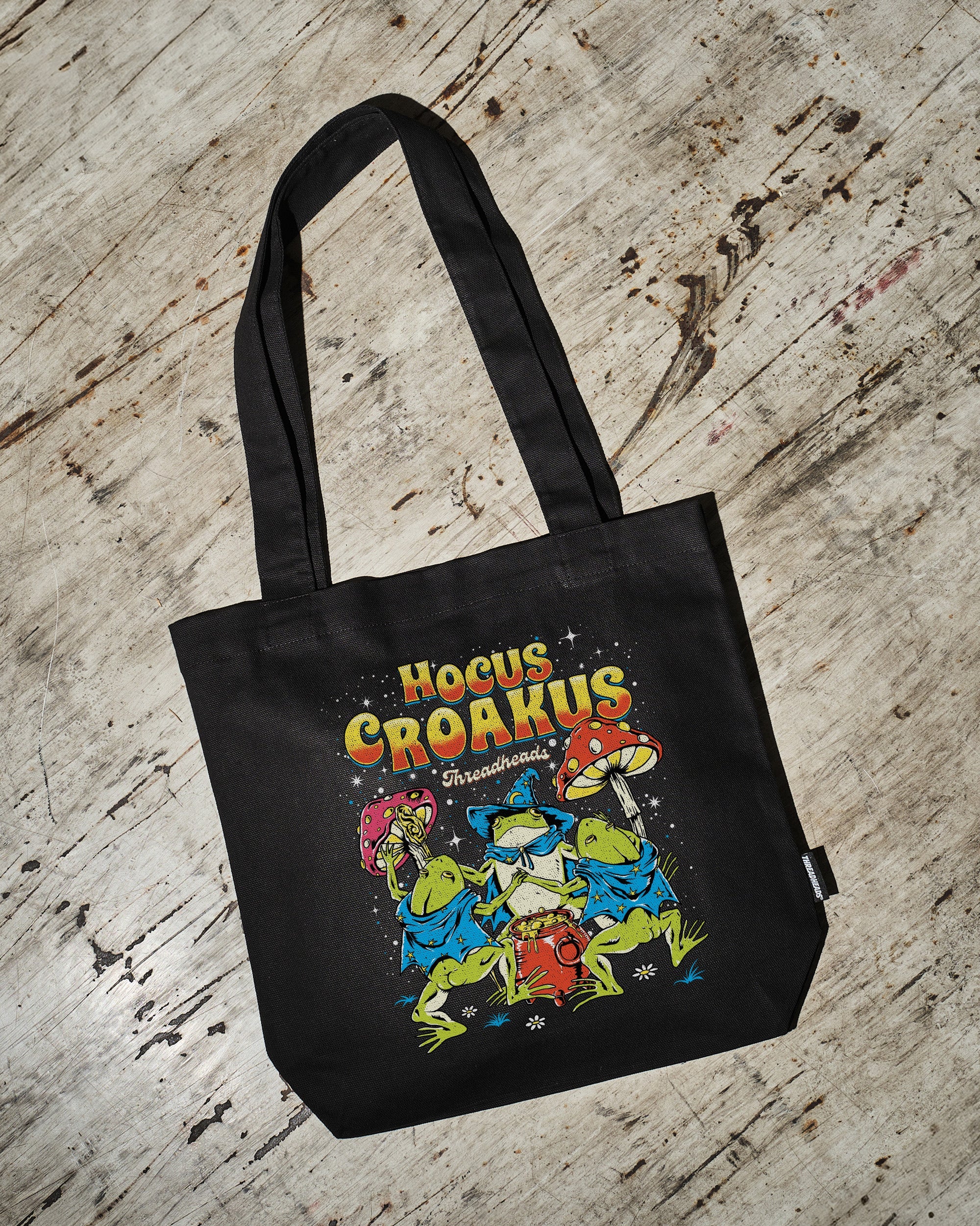 Hocus Croakus Tote Bag Australia Online Black