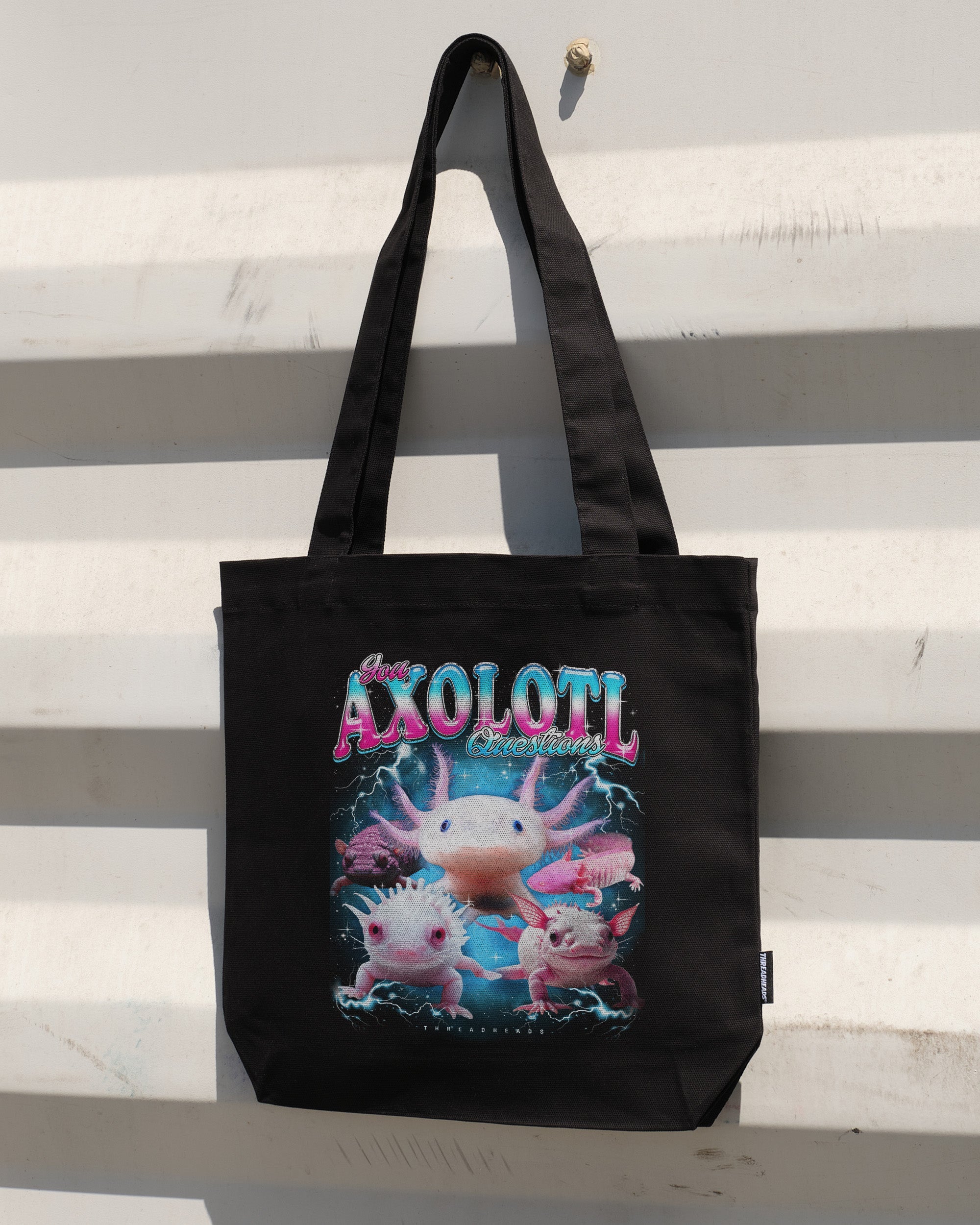 You Axolotl Questions Tote Bag Australia Online Black