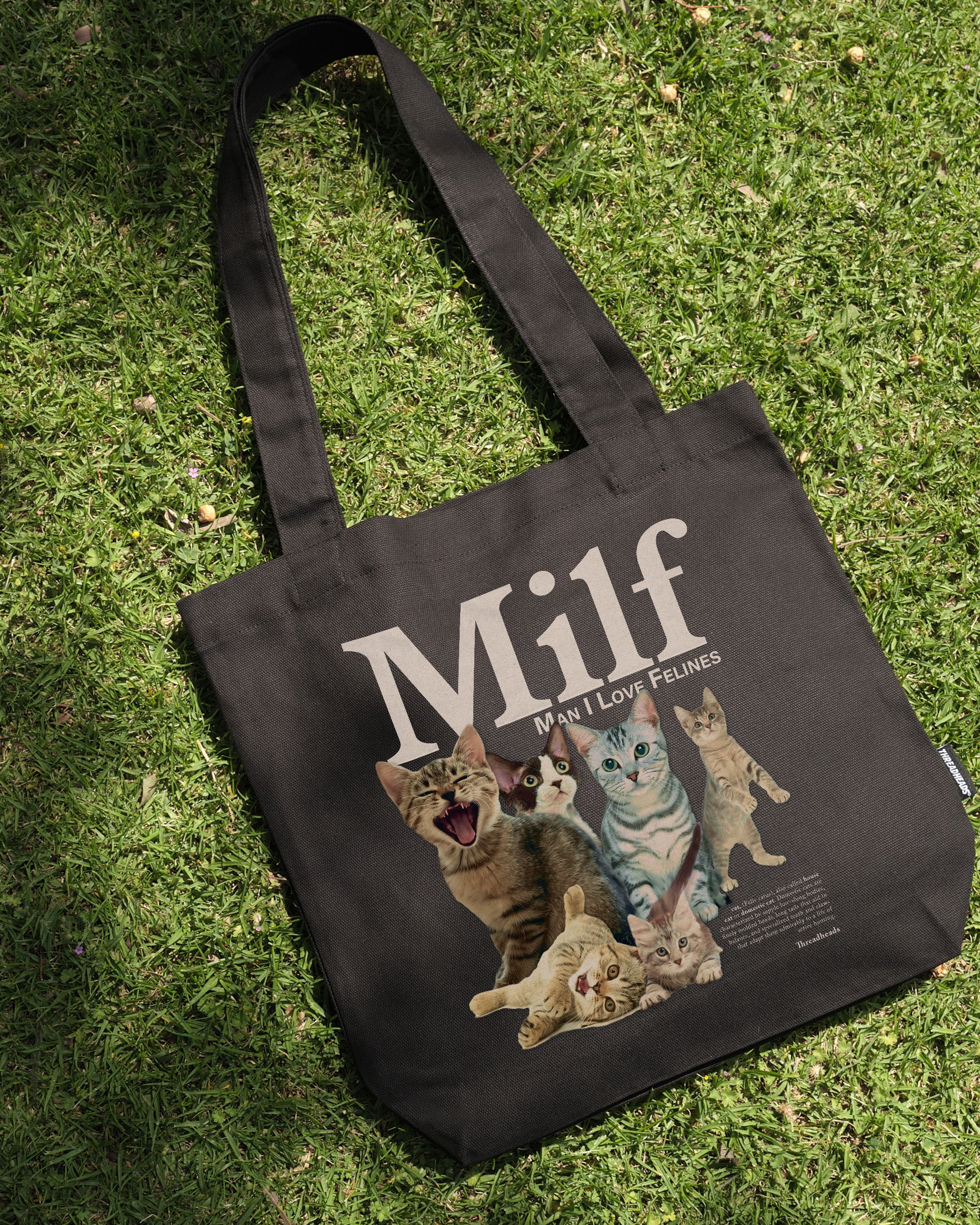 Man I Love Felines Tote Bag Australia Online Black