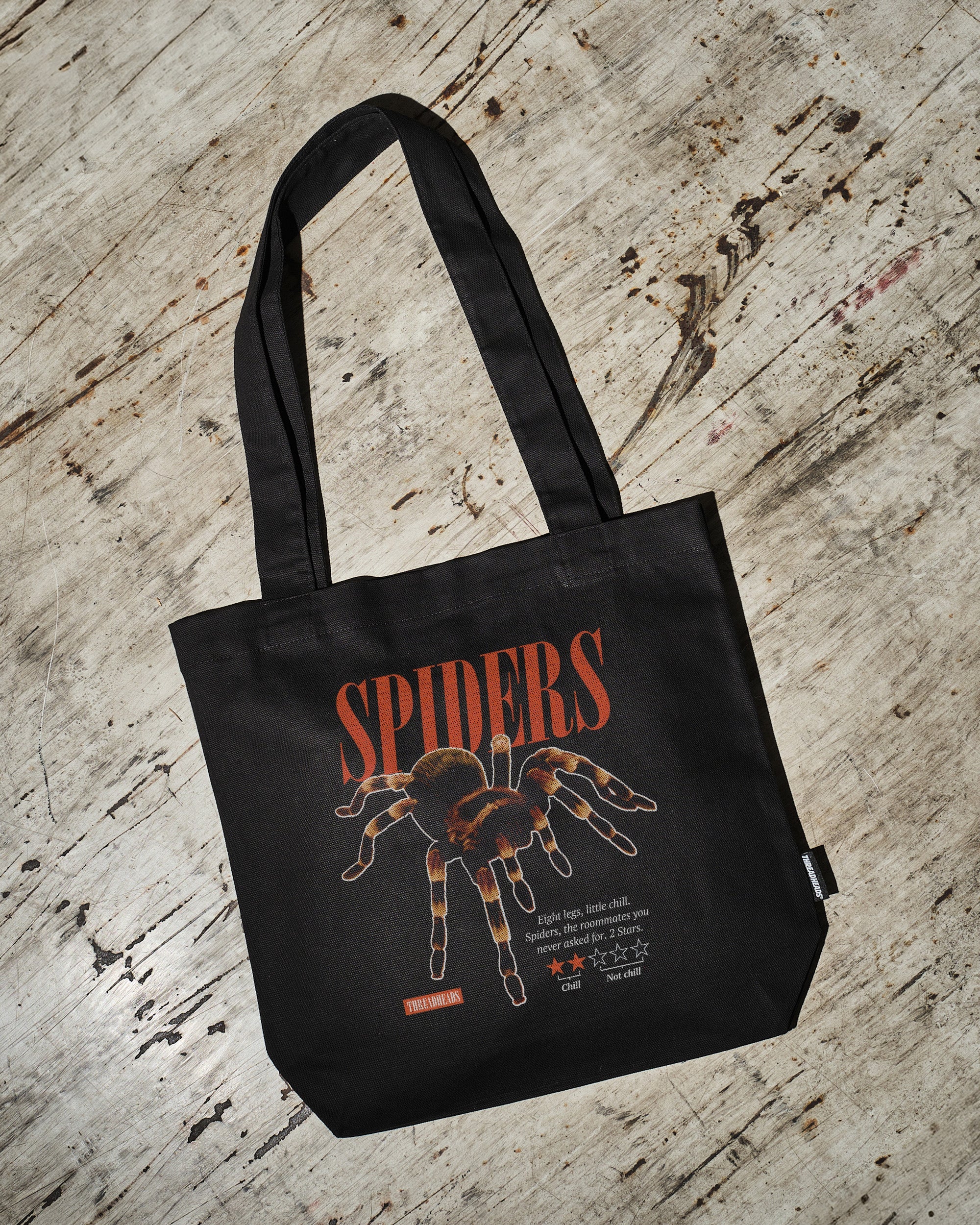 Spiders: A Review Tote Bag Australia Online Black