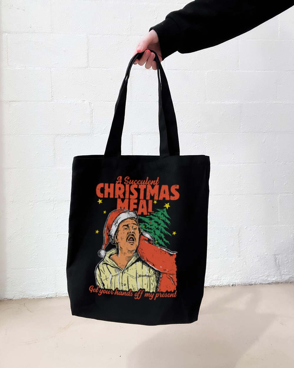 Succulent Chinese Christmas Tote Bag Australia Online Black