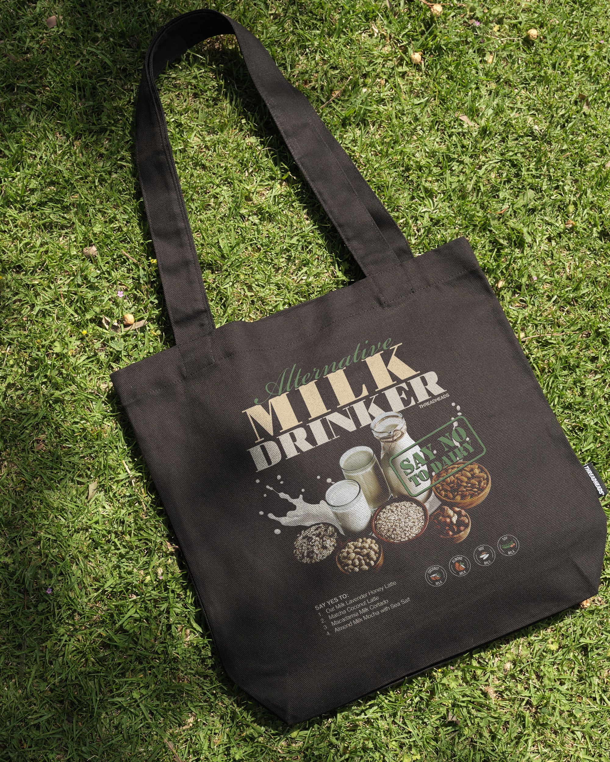 Alternative Milk Drinker Tote Bag Australia Online Black