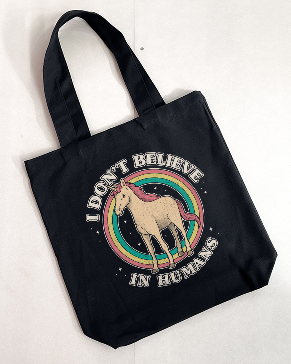 I Don't Believe In Humans Tote Bag Black