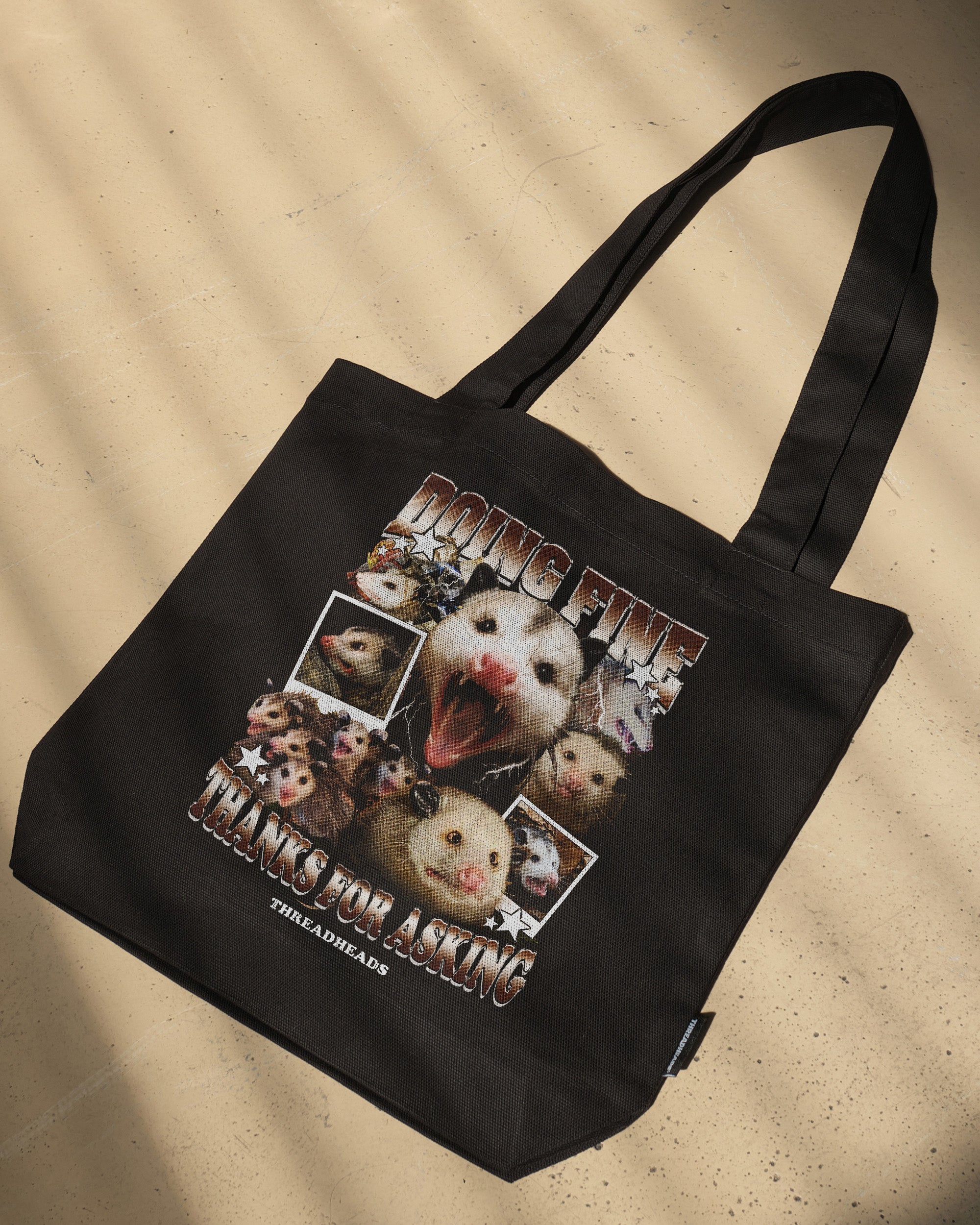 Doing Fine Opossum Tote Bag Australia Online Black