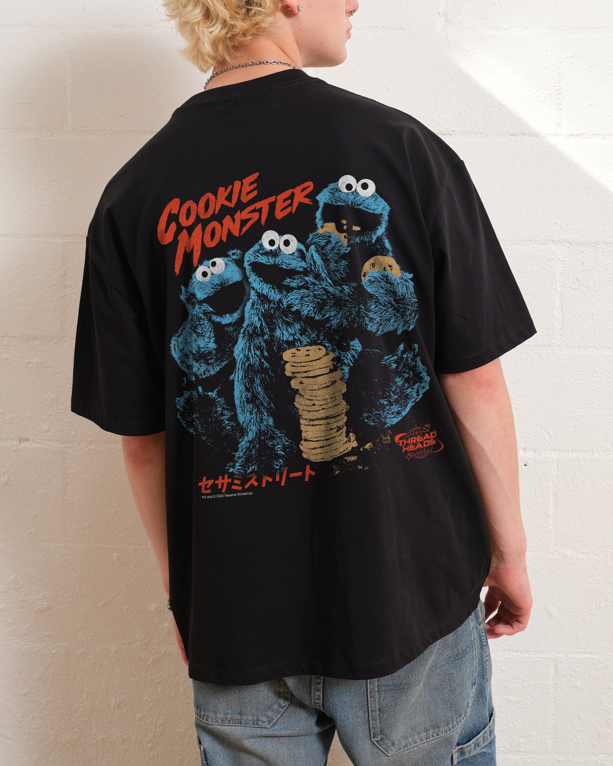 Cookie Kaiju Front and Back Oversized Tee Australia Online Threadheads