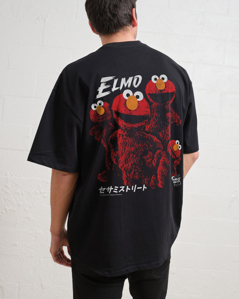 Tokyo Elmo Front and Back Oversized Tee | Official Sesame Street