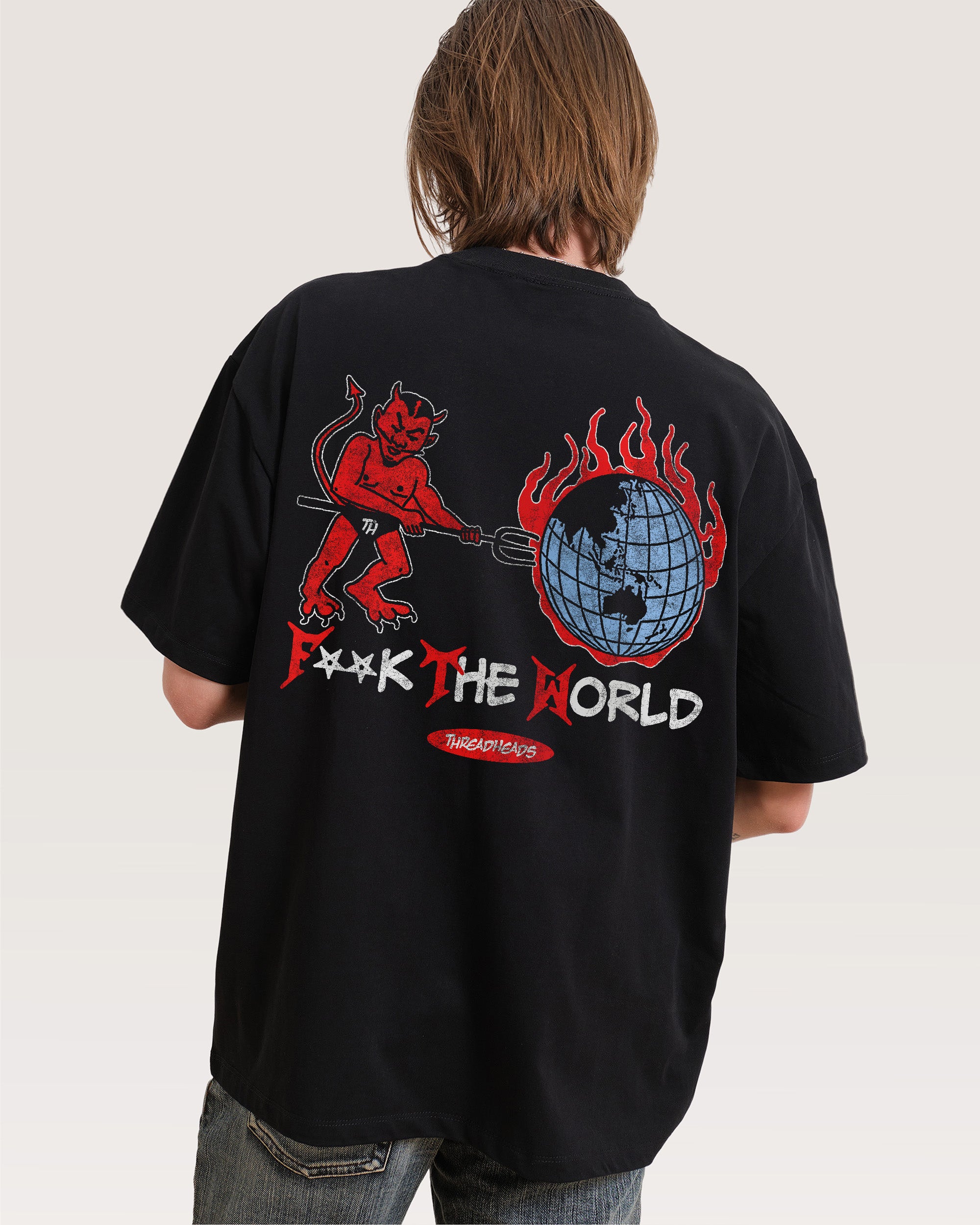 F**k The World Oversized Tee Threadheads Australia Online