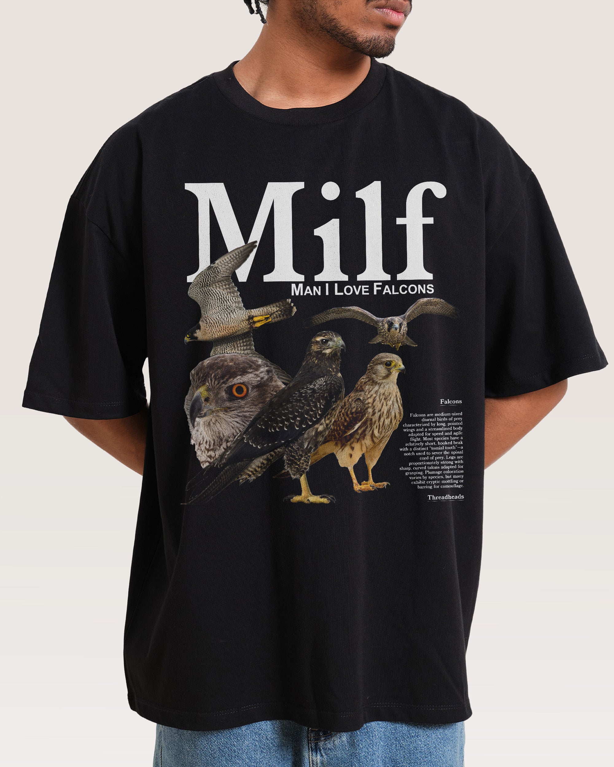 Man I Love Falcons Oversized Tee