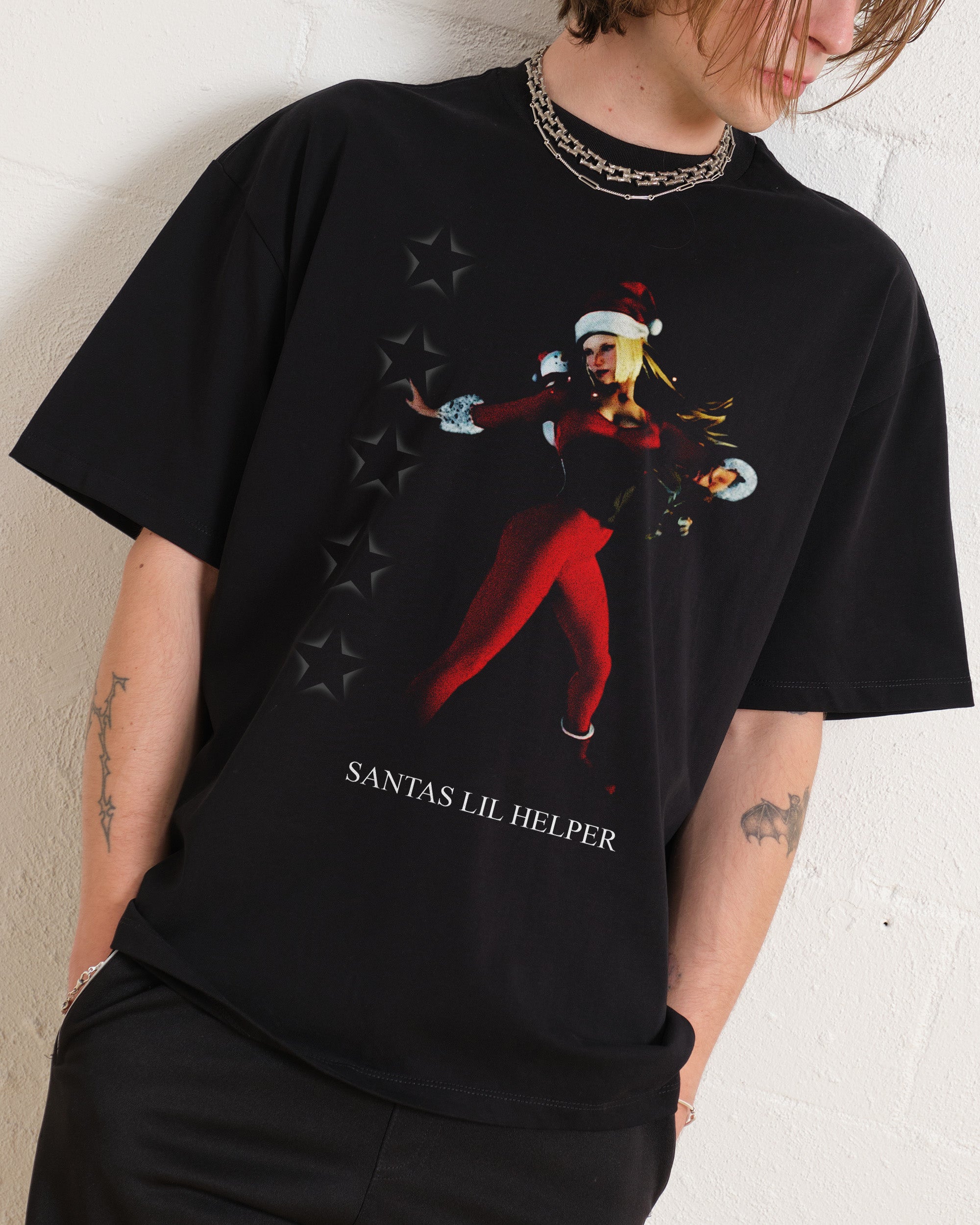 Santa's Lil Helper Oversized Tee Australia Online Threadheads