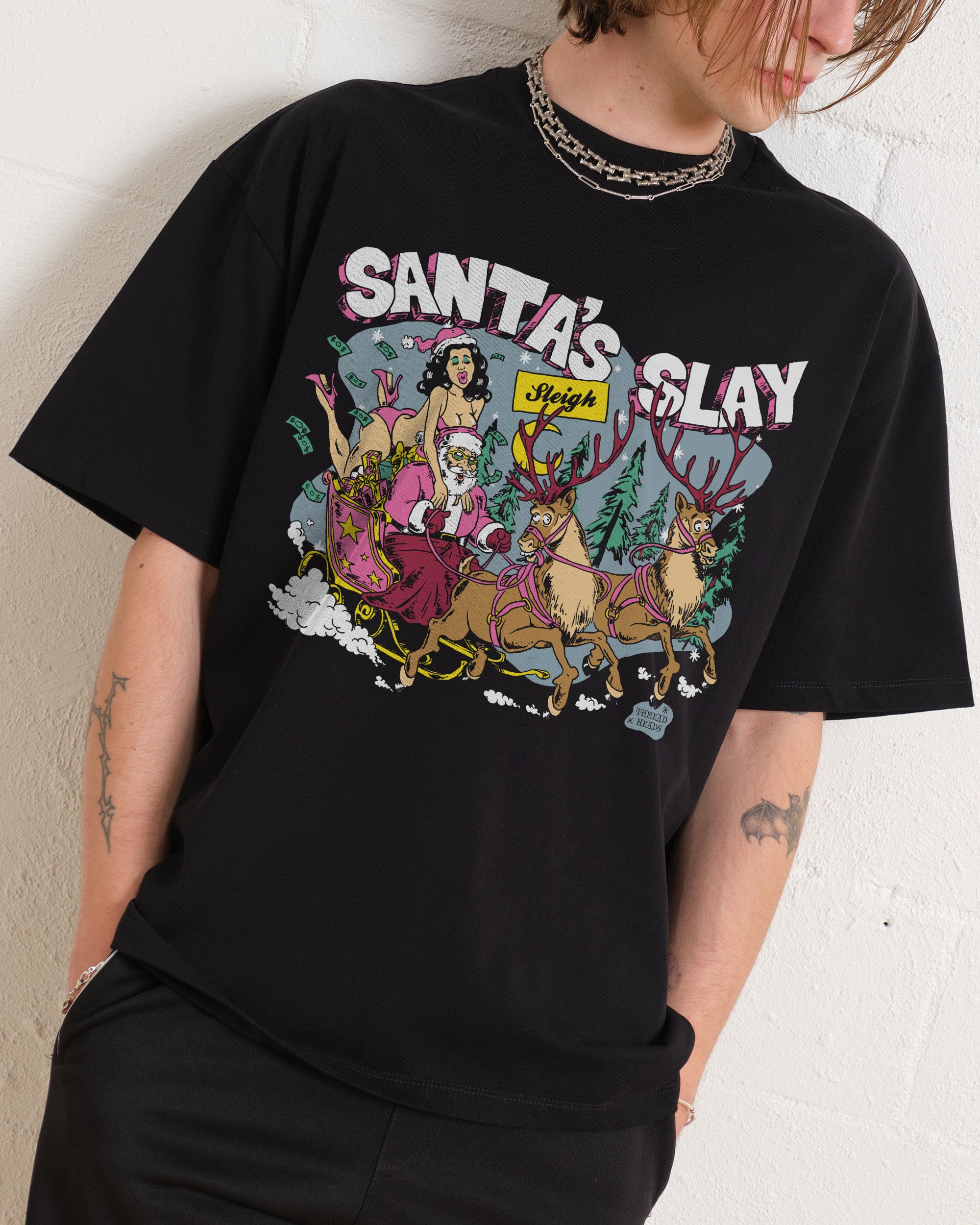 Santa Slay Oversized Tee