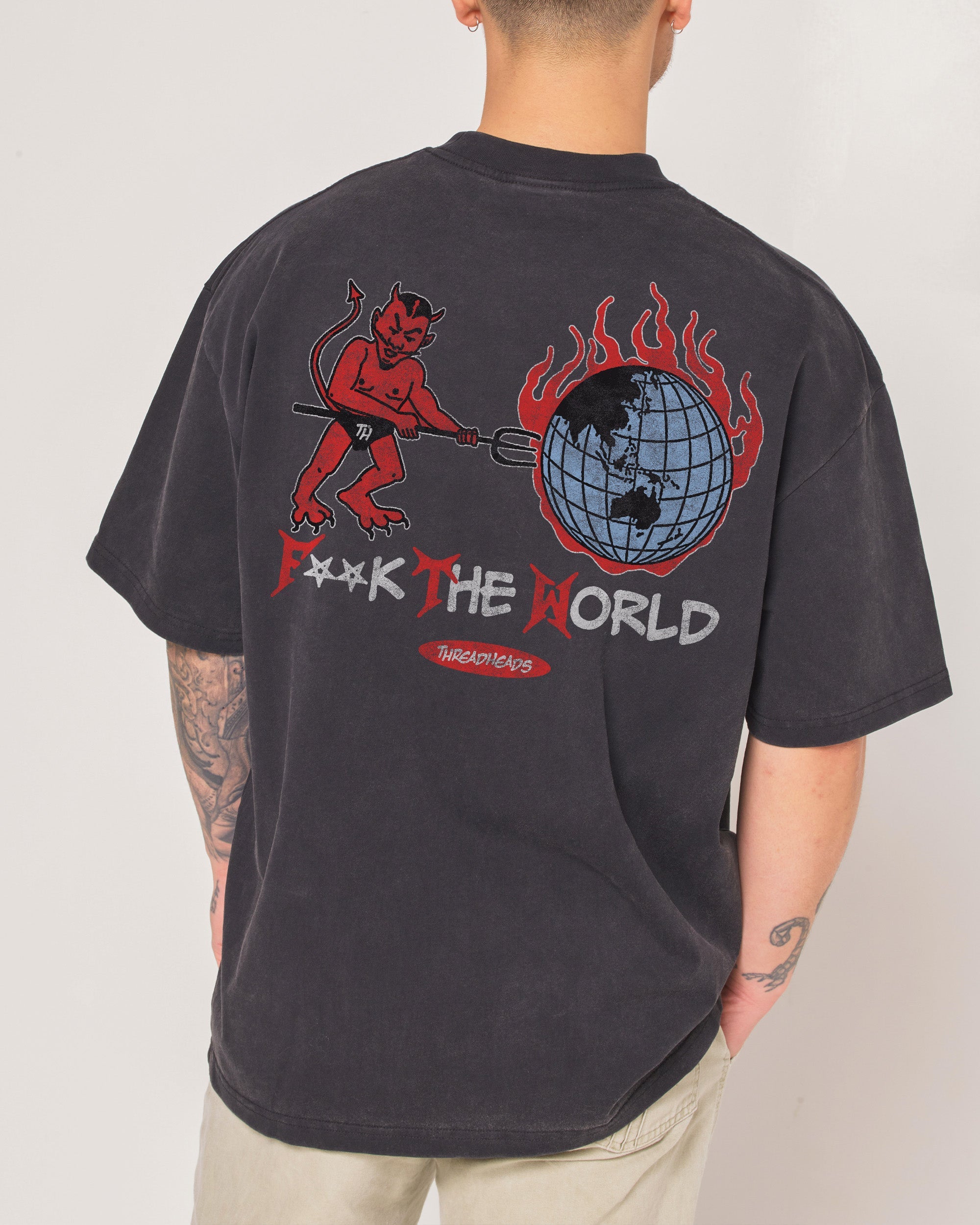 F**k The World Wash Tee Threadheads Australia Online