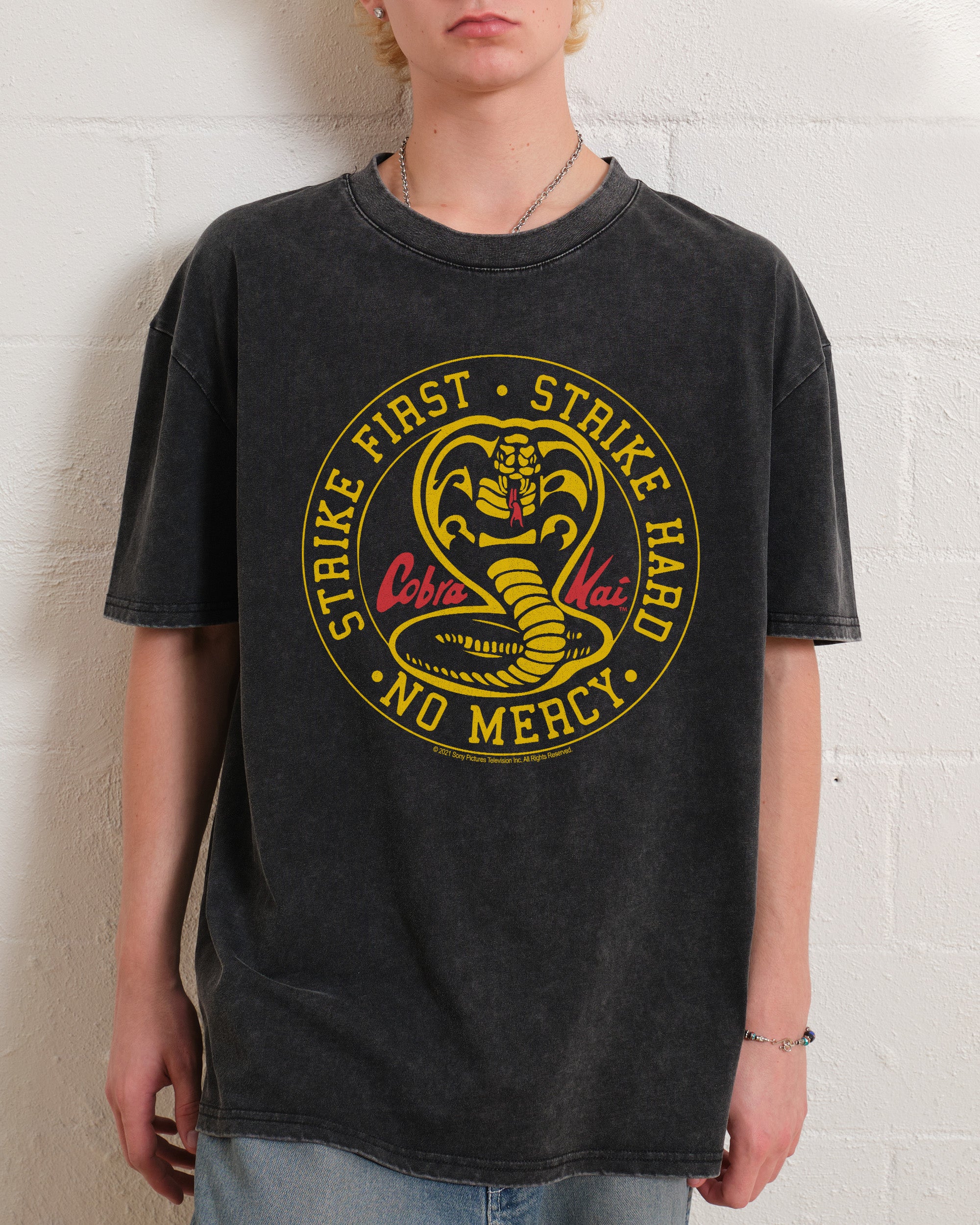 Cobra Kai No Mercy Icon Wash Tee Australia Online