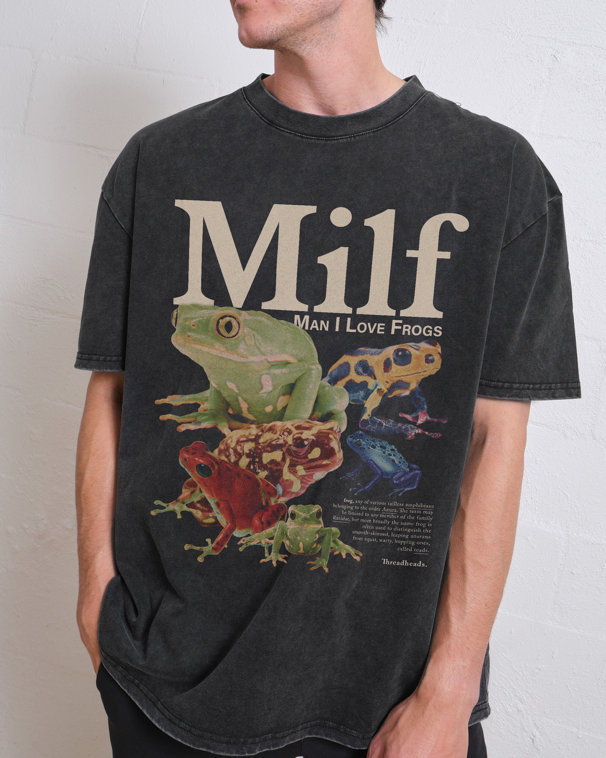 Man I Love Frogs Oversized Tee | Vintage Retro Oversized Tee