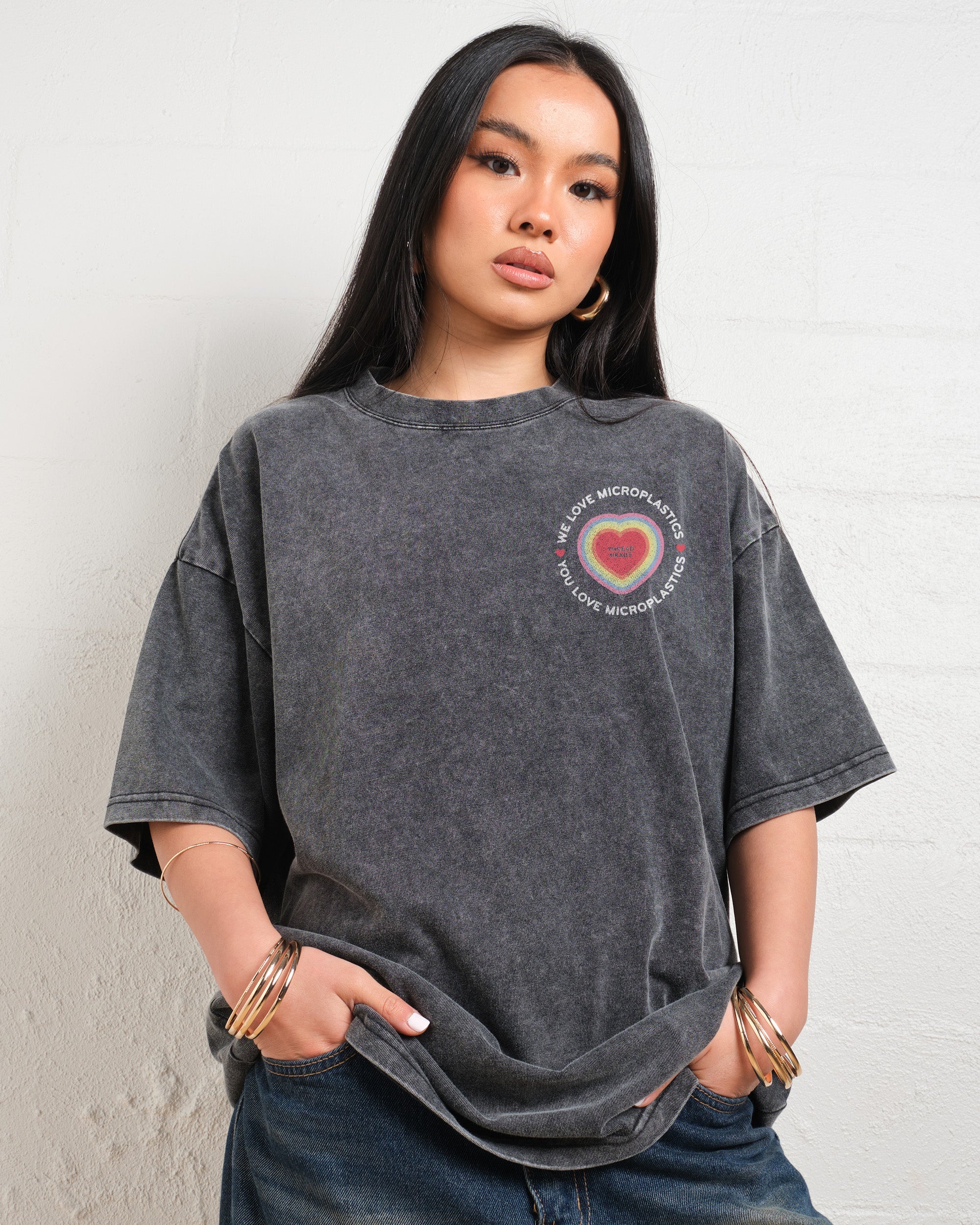 We Love Microplastics Oversized Tee