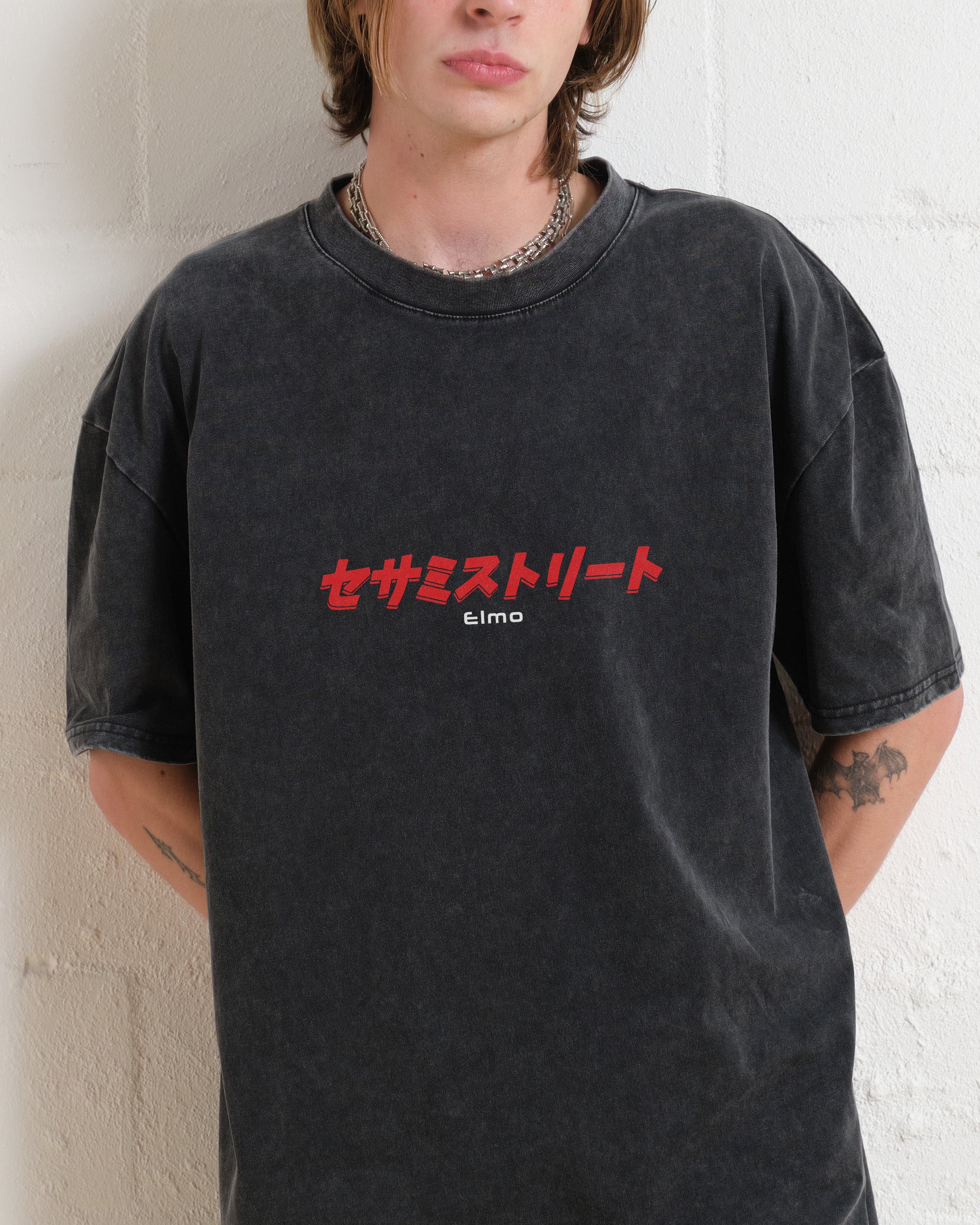 Tokyo Elmo Front and Back Oversized Tee | Official Sesame Street