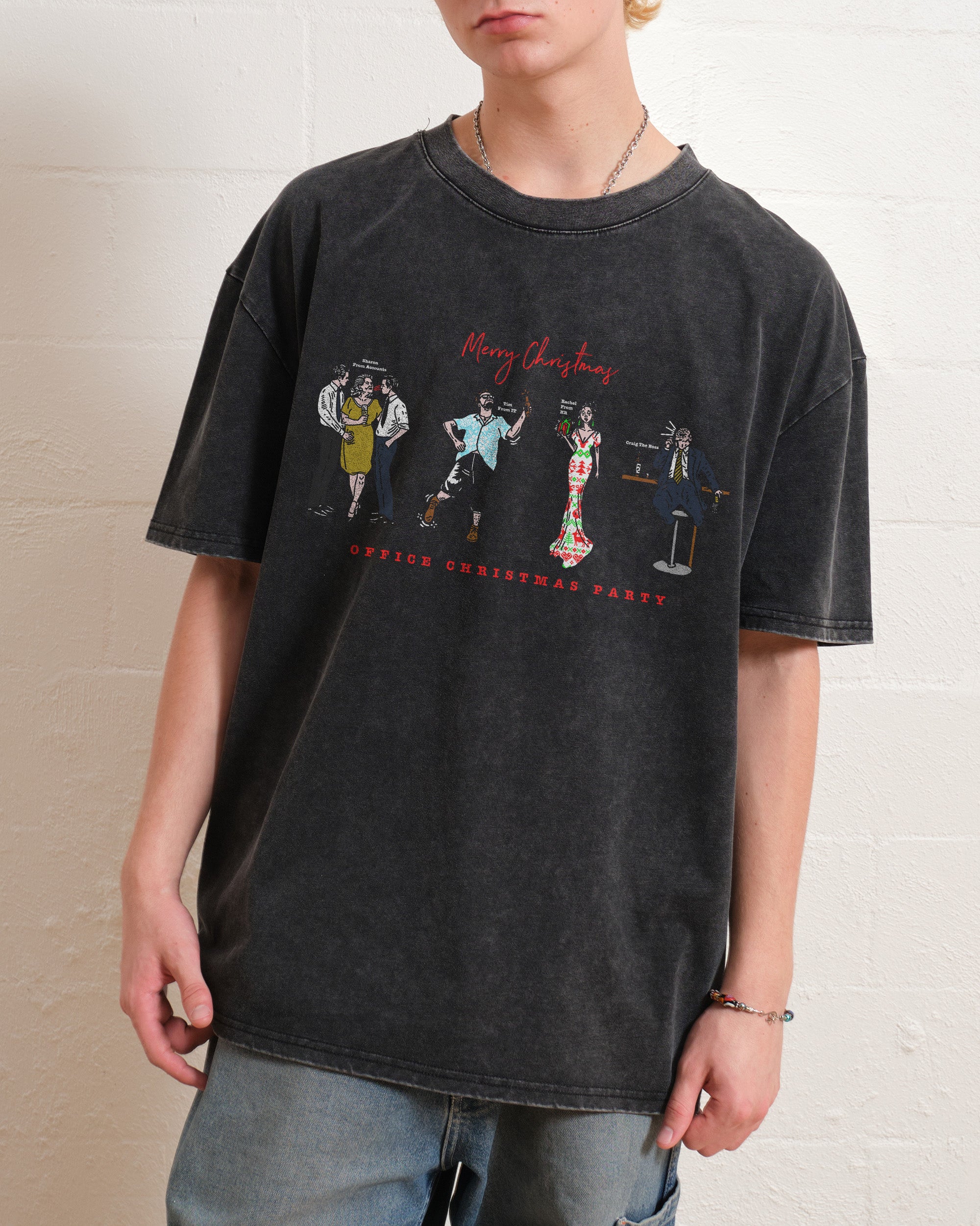 Xmas Office Party Wash Tee Australia Online Threadheads