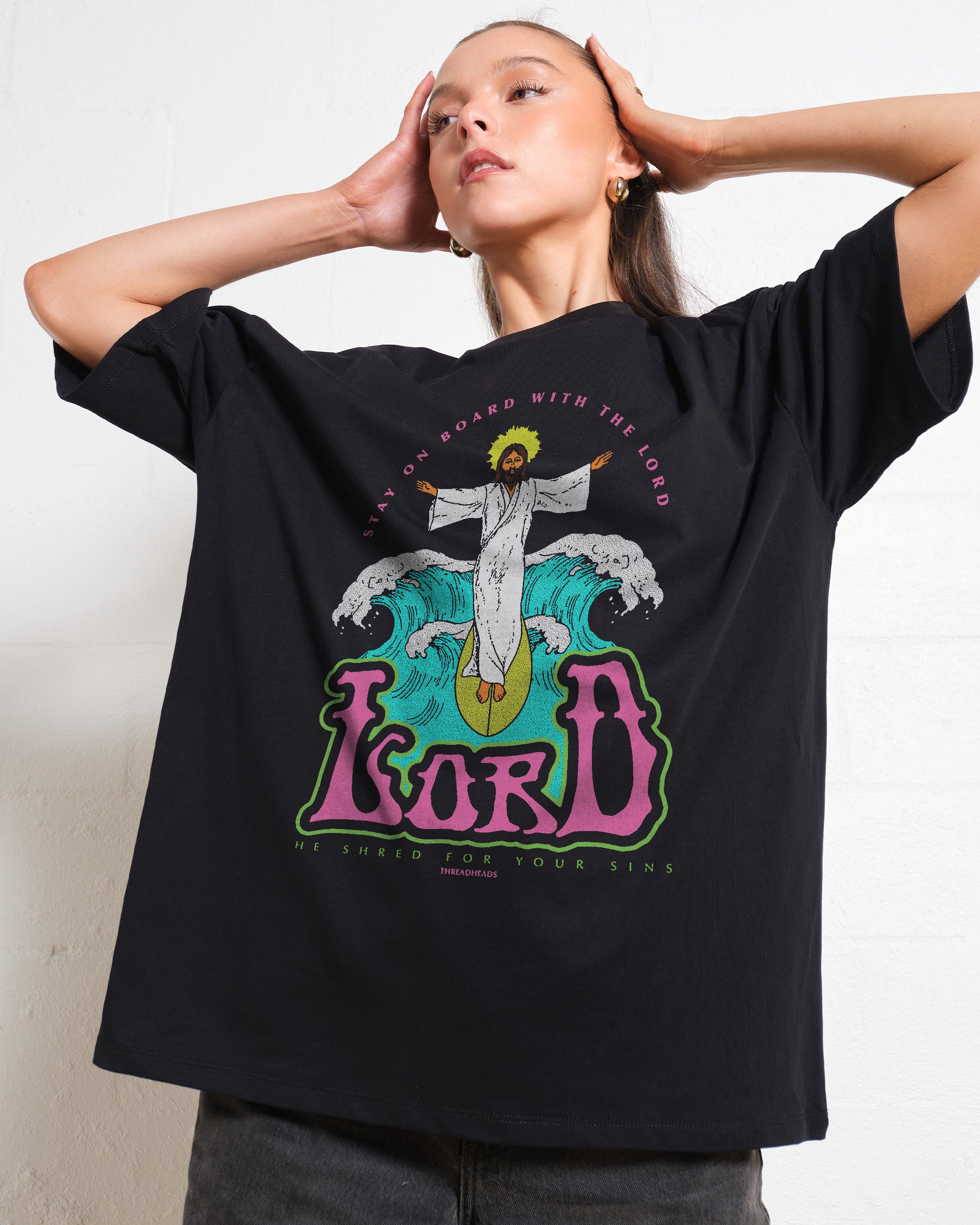 Stay On Board With The Lord Oversized Tee