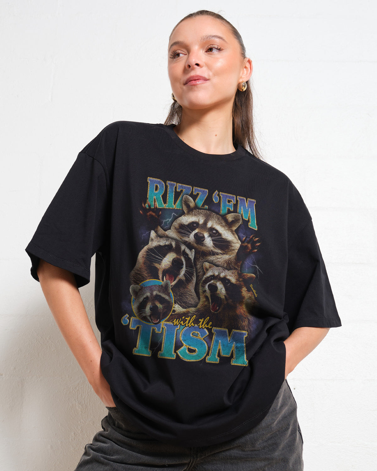 Rizz 'Em With the 'Tism Oversized Tee | Vintage Heavy Oversized Tee