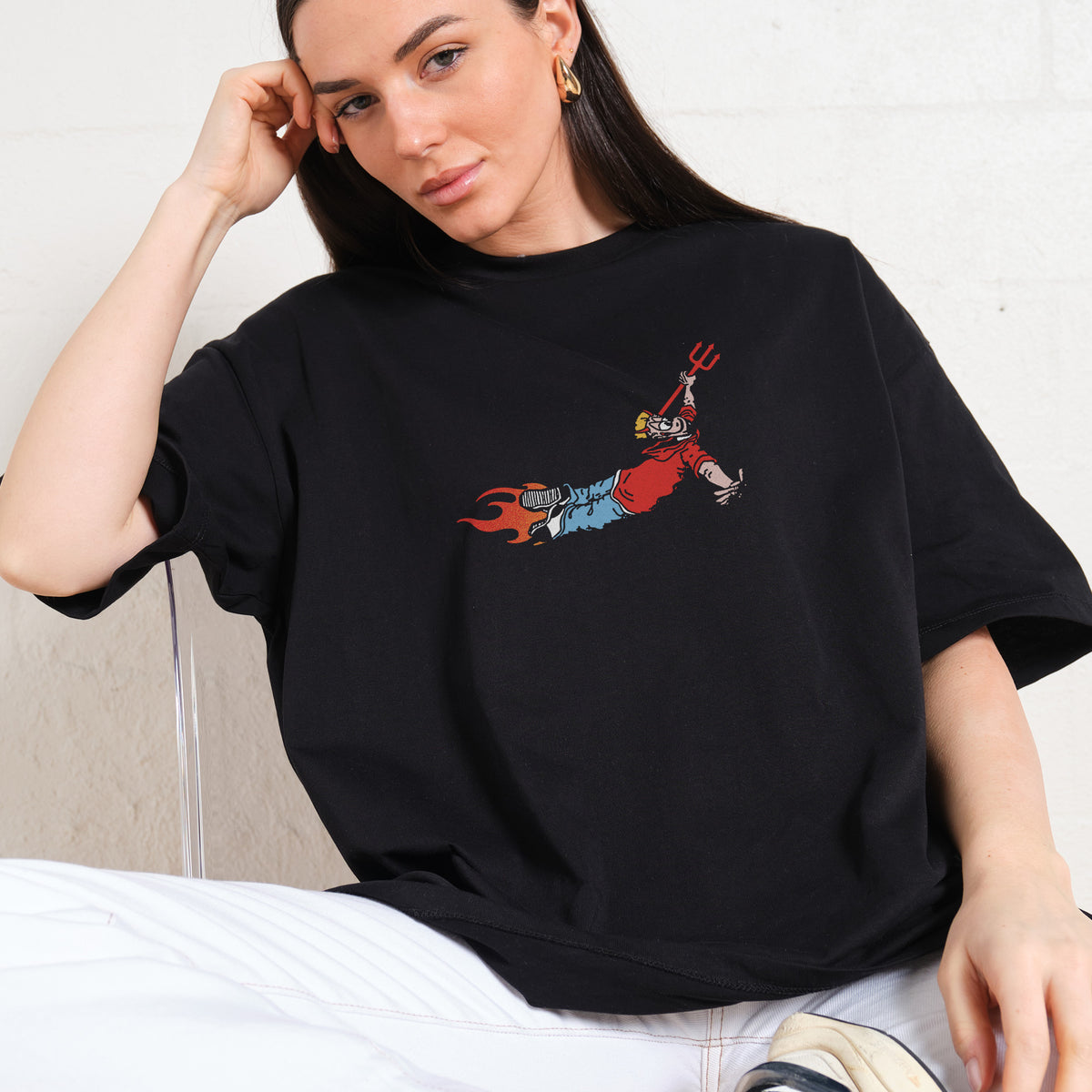 Hell Was Full Oversized Tee | Graphic Oversized Tee