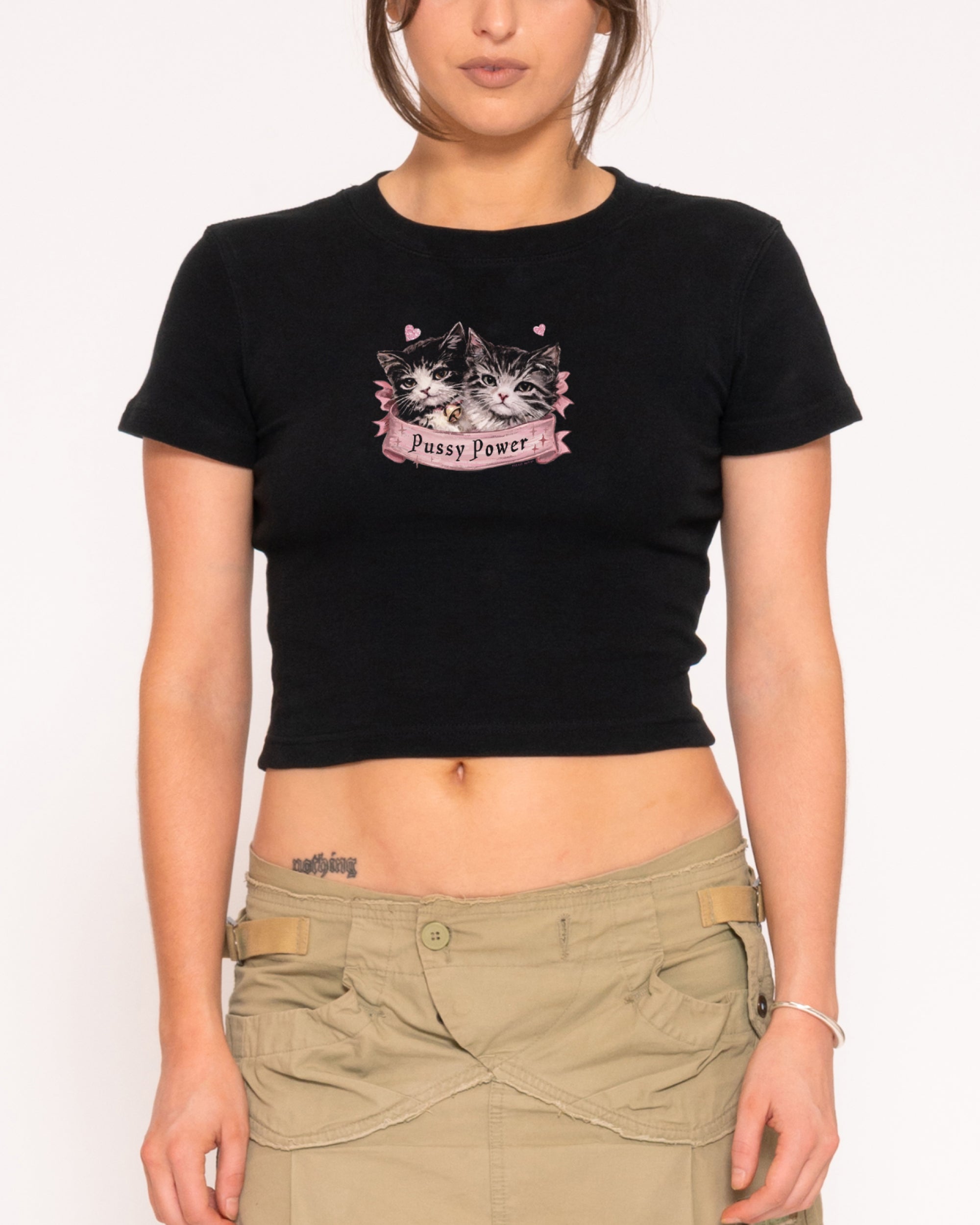 Pussy Power Black Baby Tee