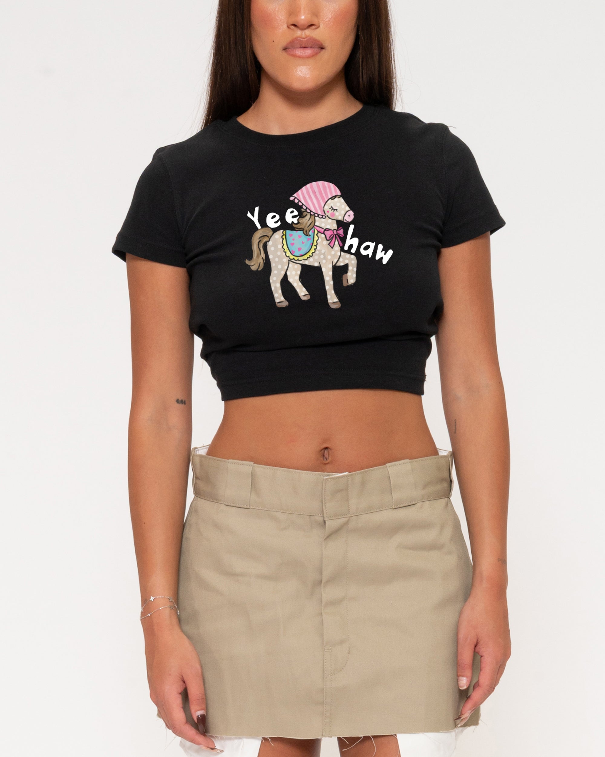 Yeehaw Black Baby Tee