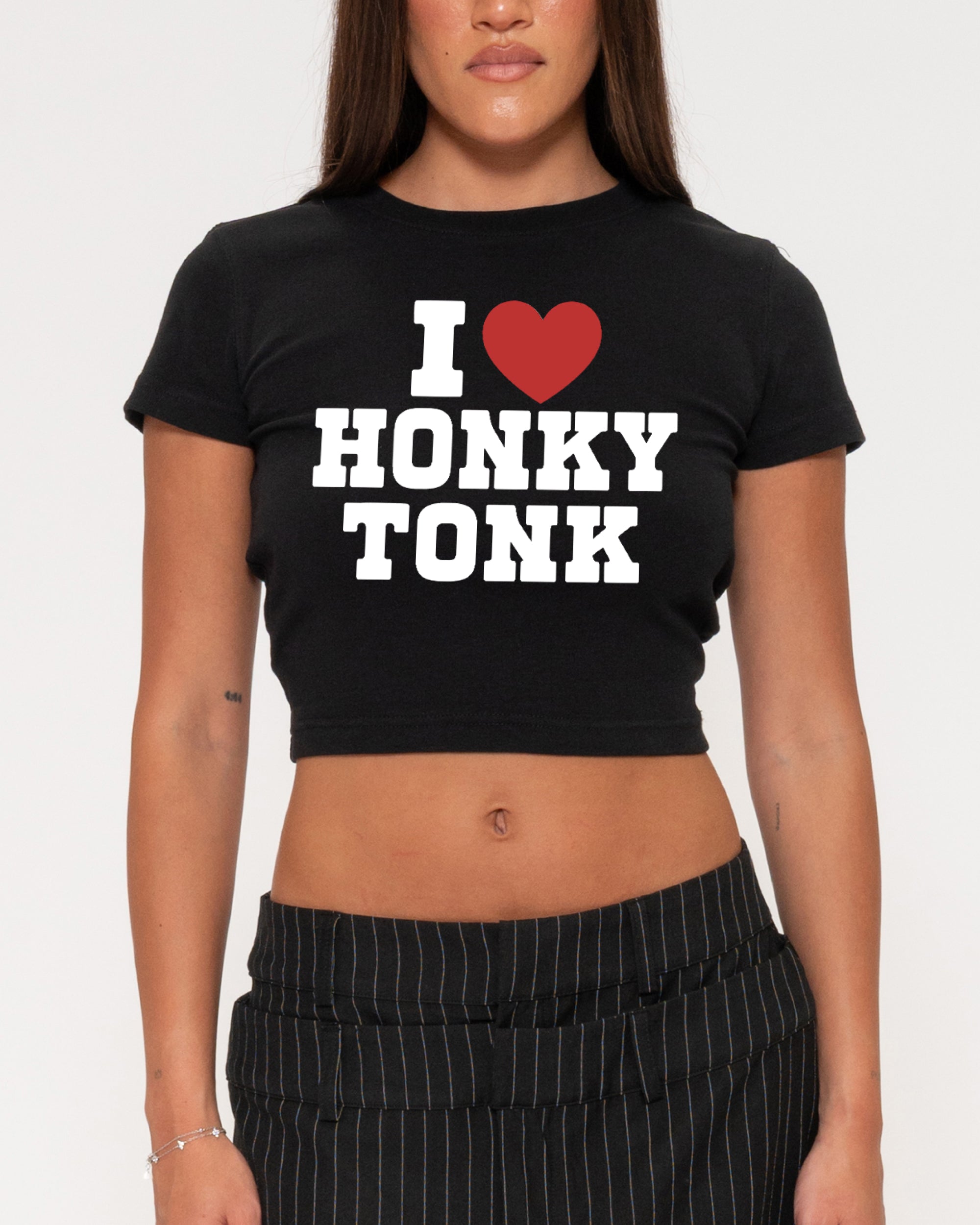 I Love Honky Tonk Black Baby Tee