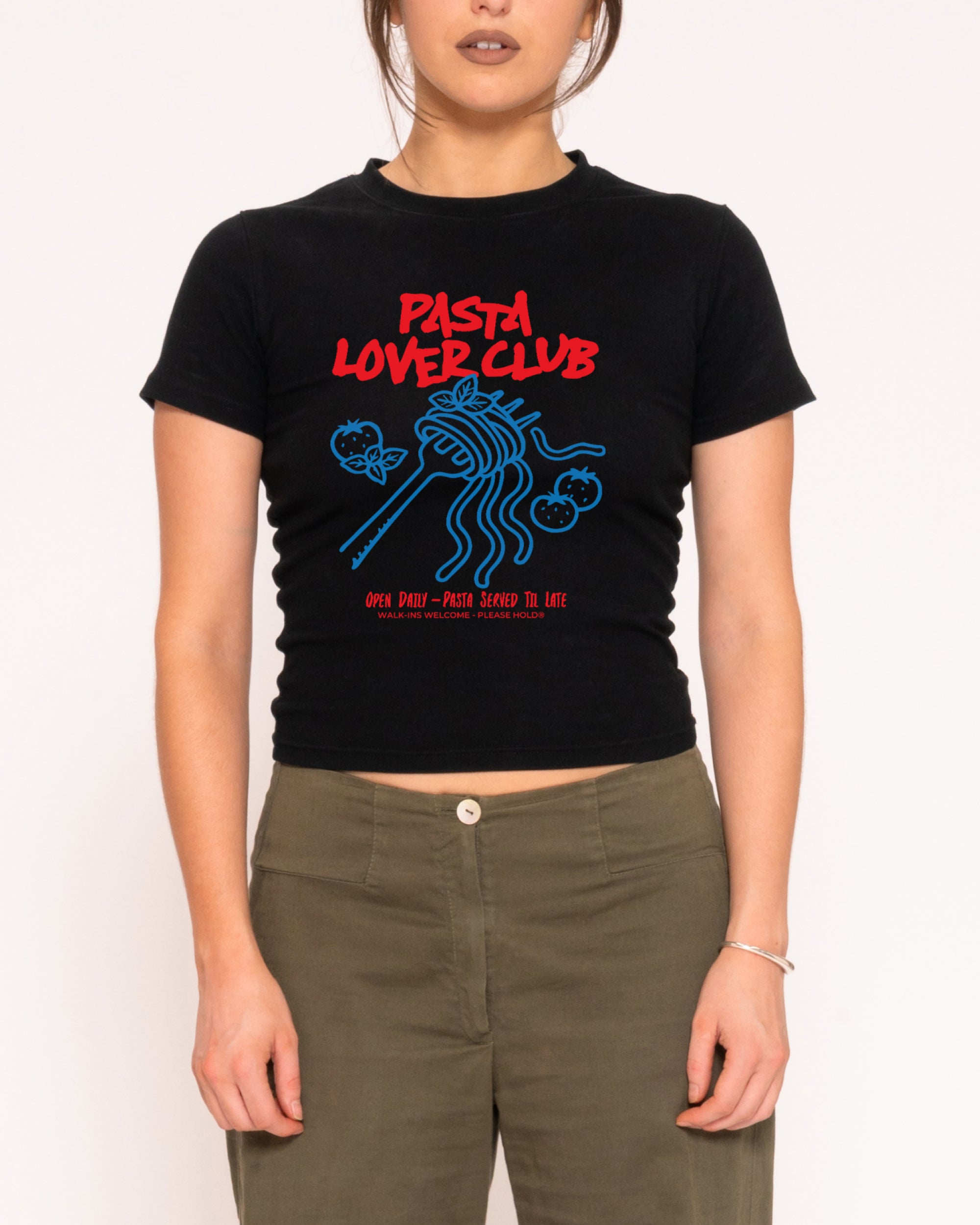 Pasta Lover Club Longline Baby Tee Threadheads Australia Online