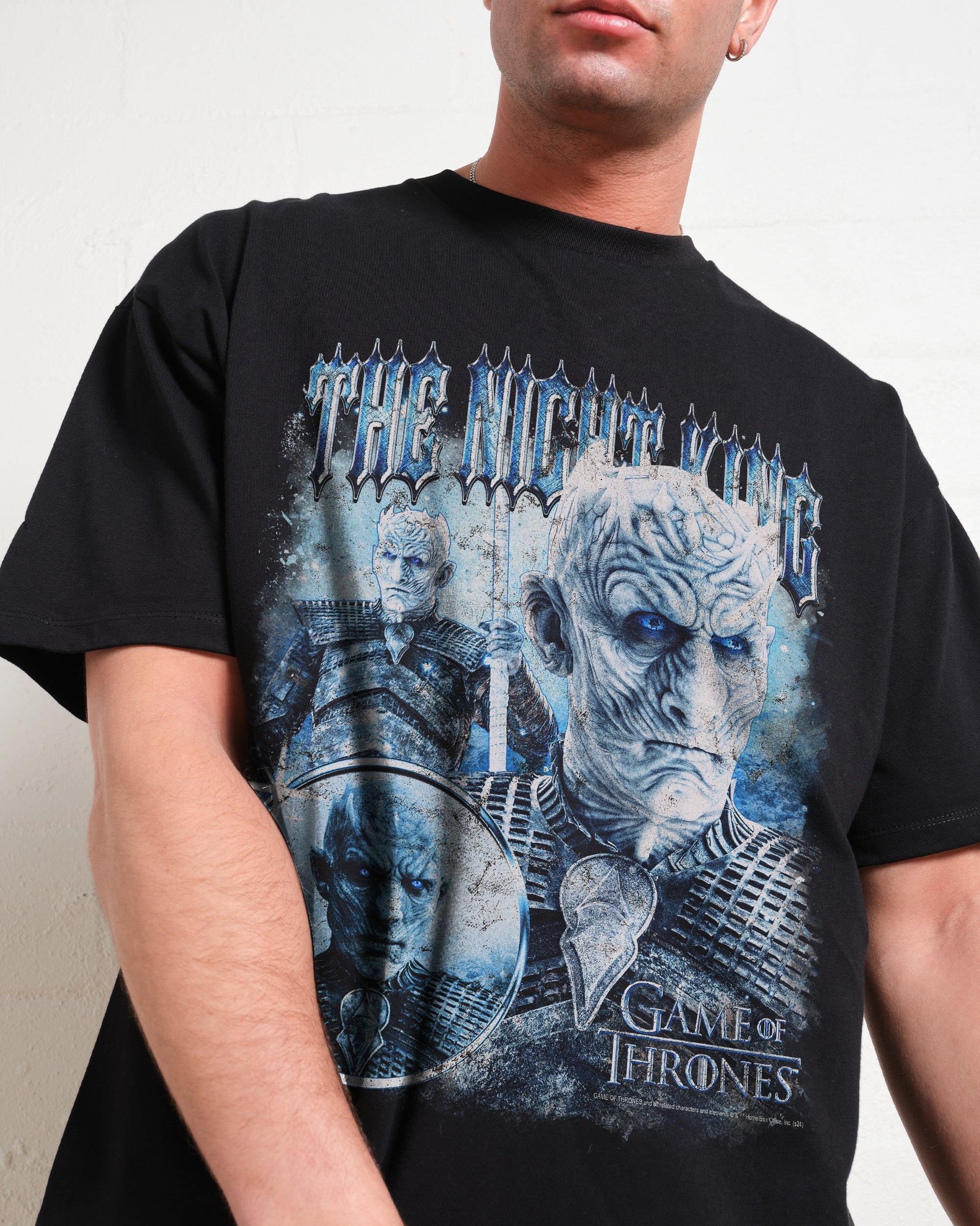 Vintage The Night King Oversized Tee Australia Online Black