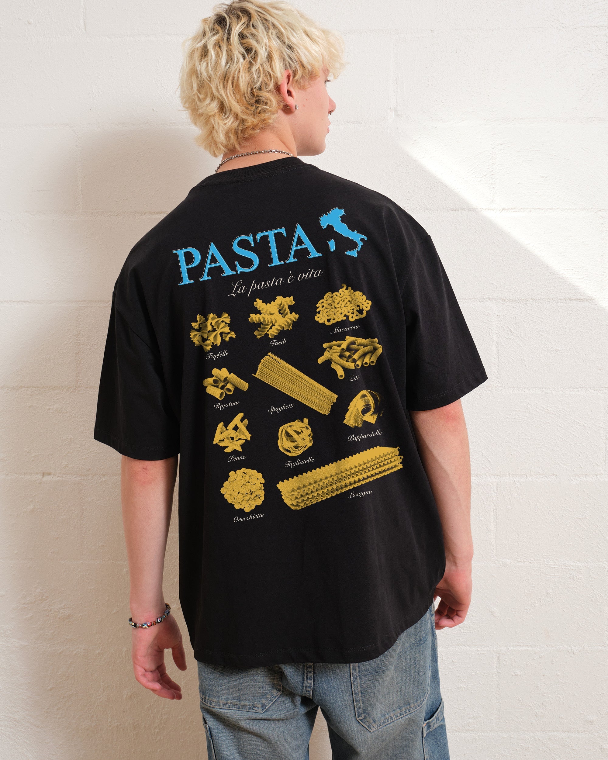 Pasta Is Life Oversized Tee Australia Online Black