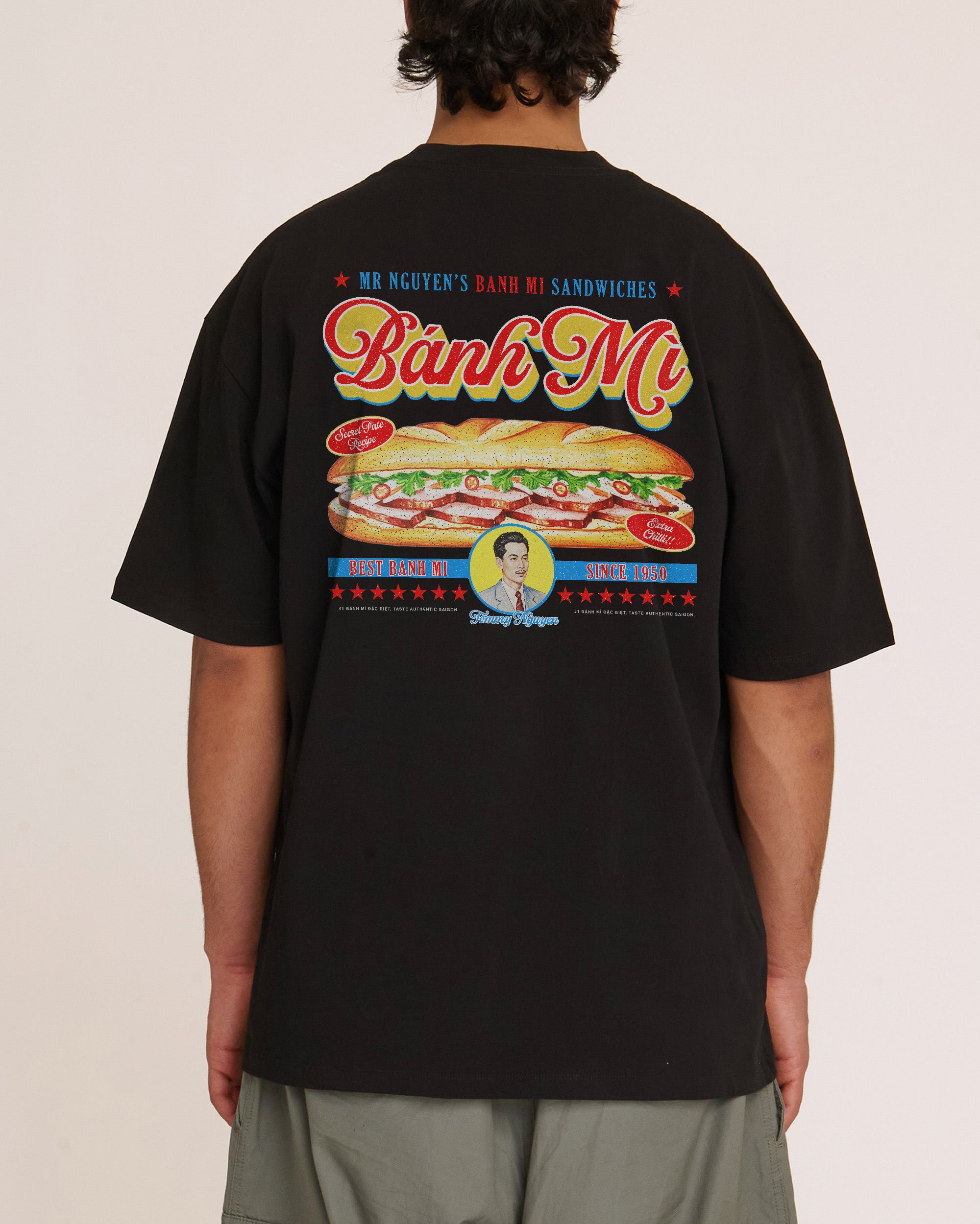 Mr Nguyen's Banh Mi's Black Oversized Tee