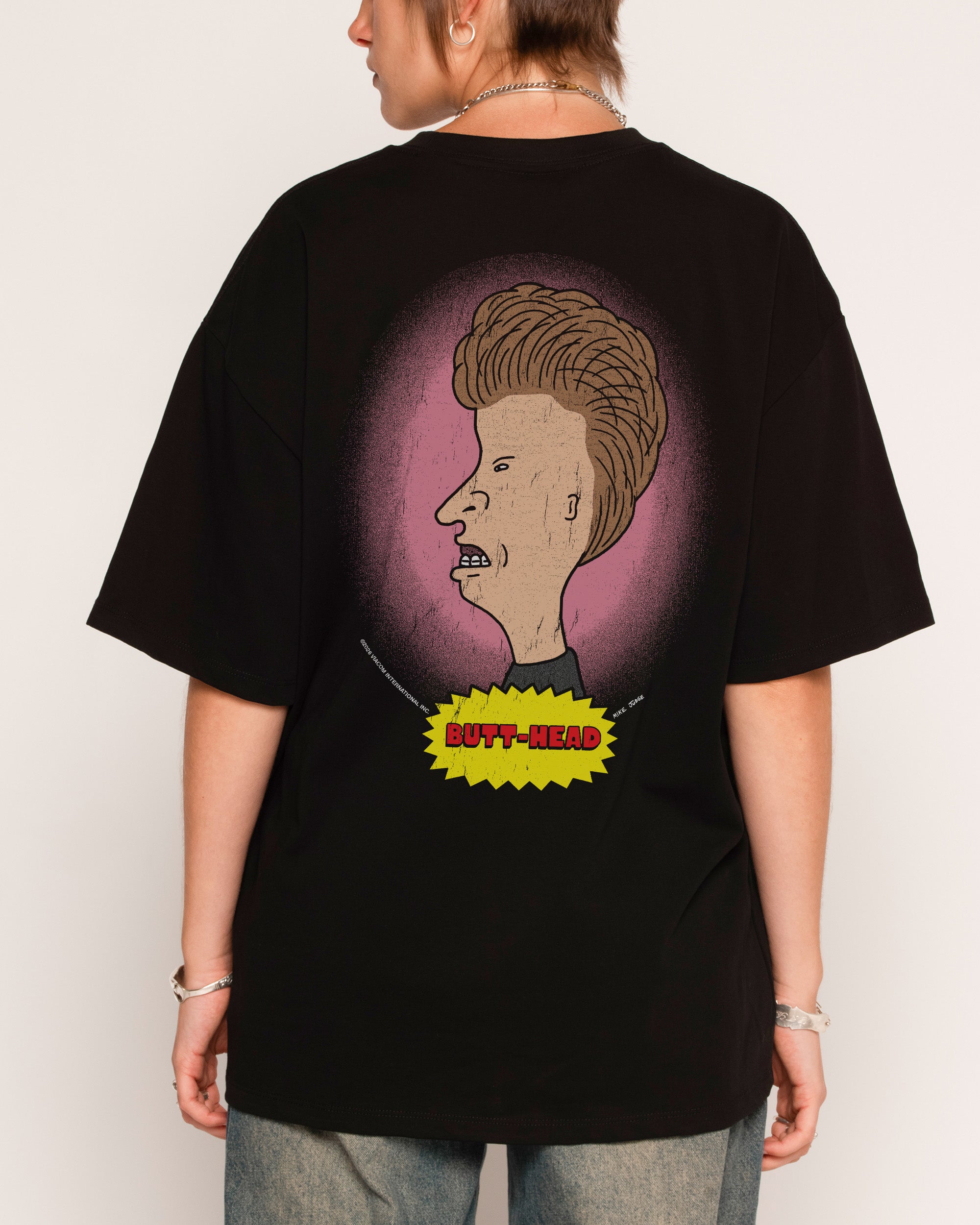 Face Off Black Oversized Tee