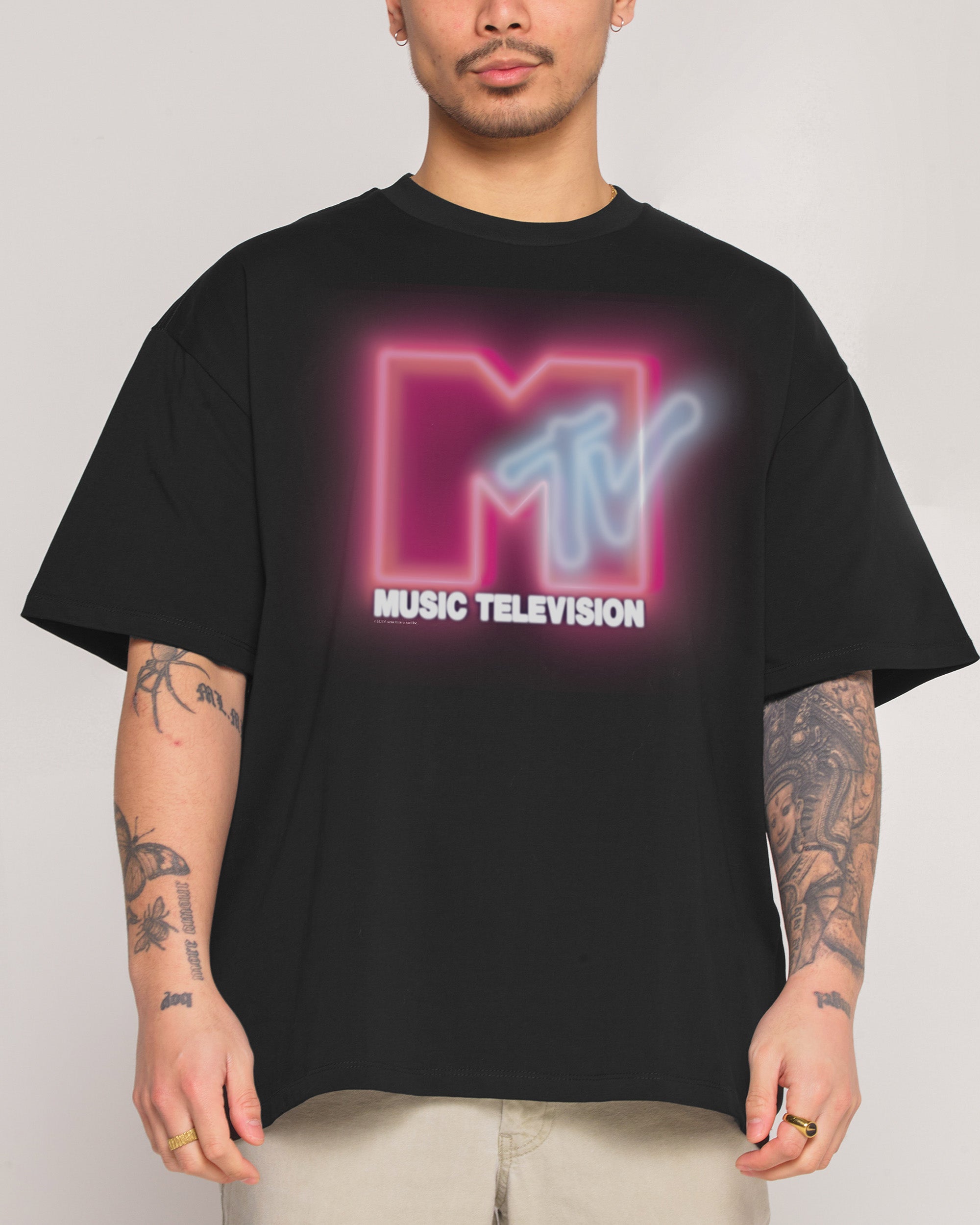 Neon MTV Logo Oversized Tee | Official MTV collab
