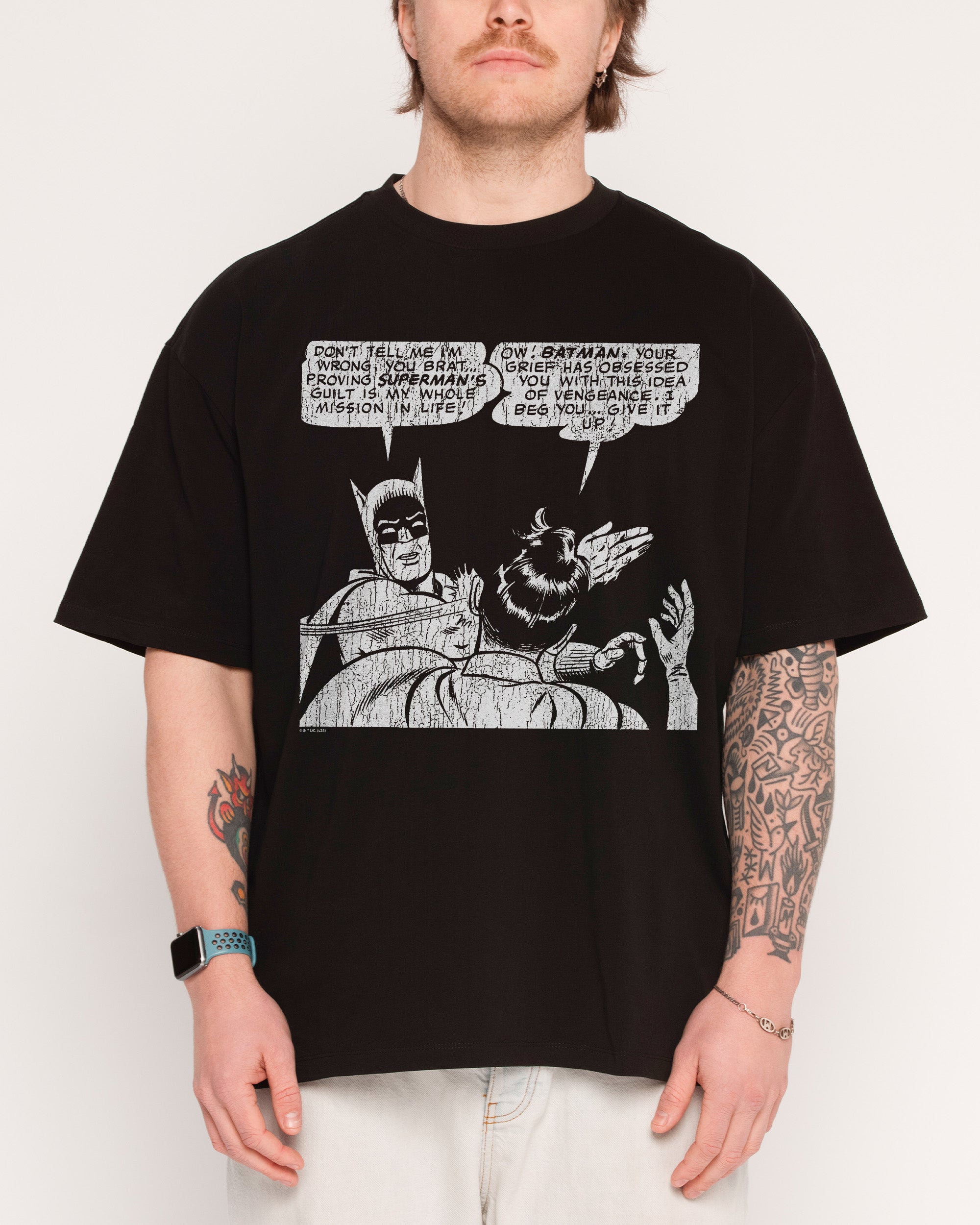Batman Slap Black Oversized Tee