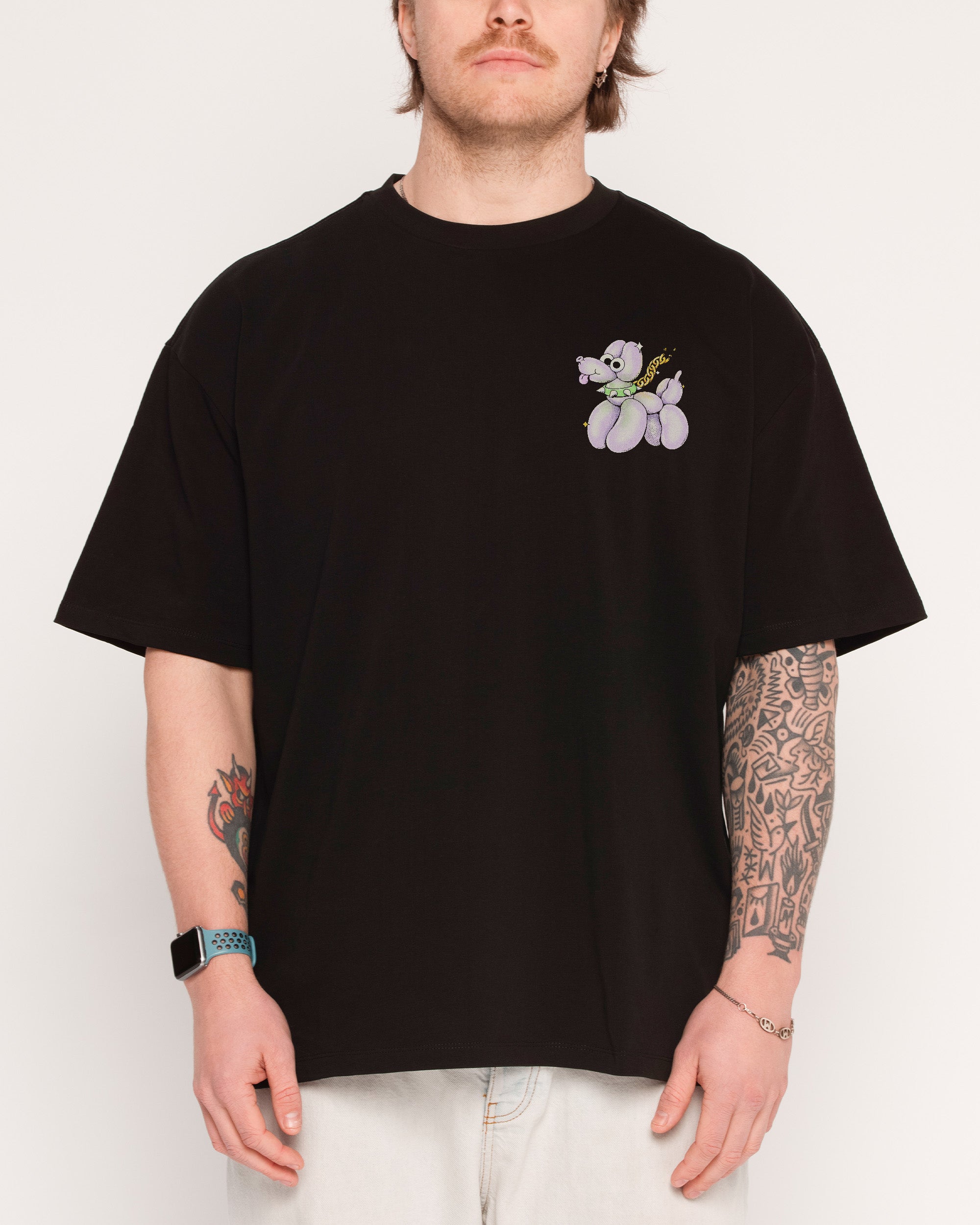 Still Tough Despite My Gentle Demeanour Black Oversized Tee