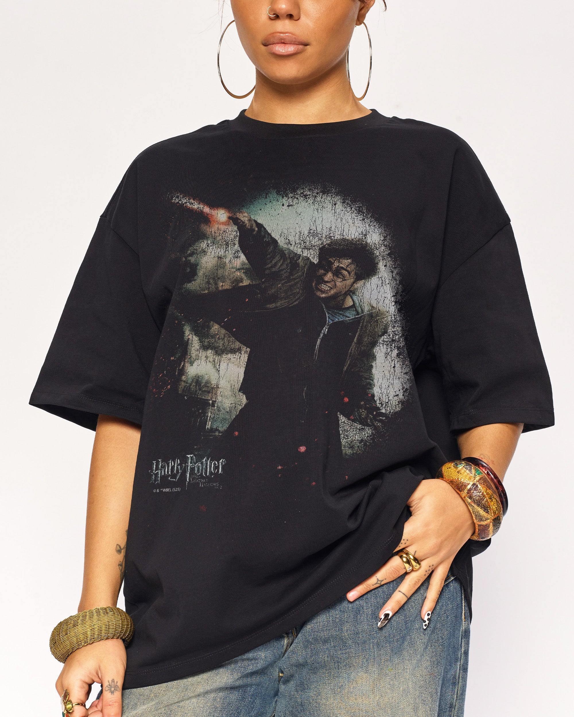 Harry Potter Black Oversized Tee