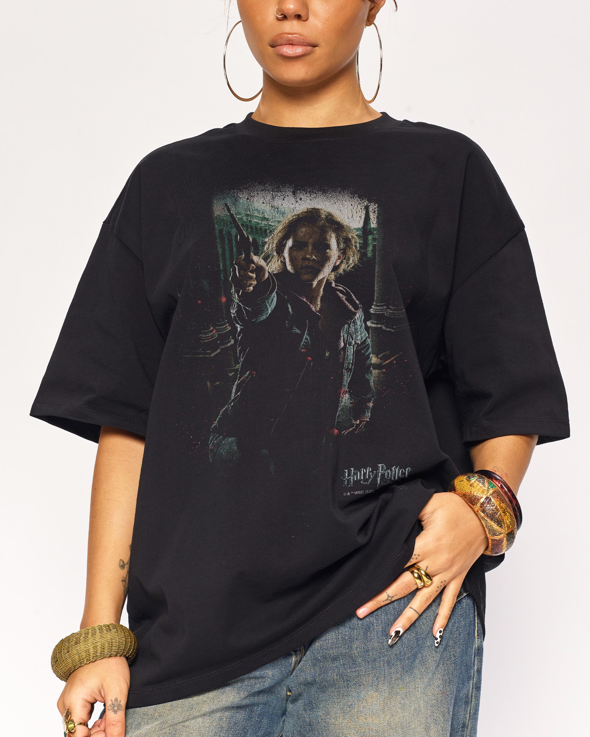 Hermione Black Oversized Tee