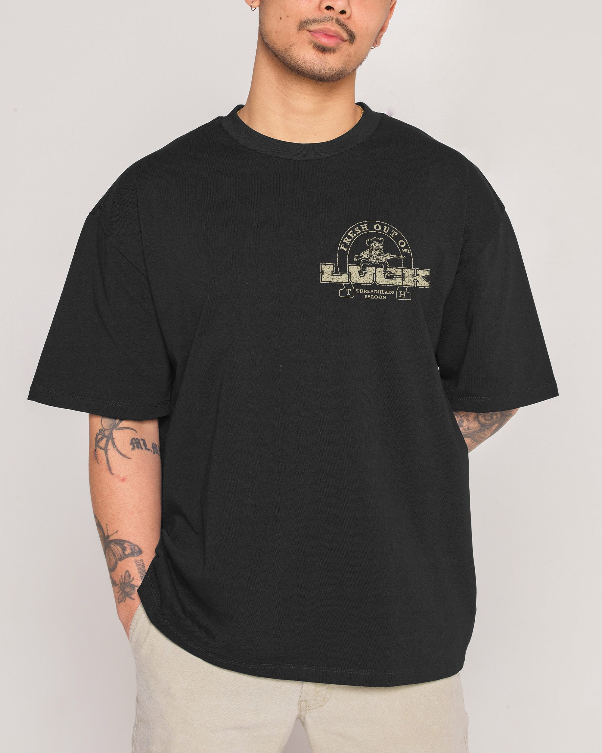 Fresh Out of Luck Black Oversized Tee