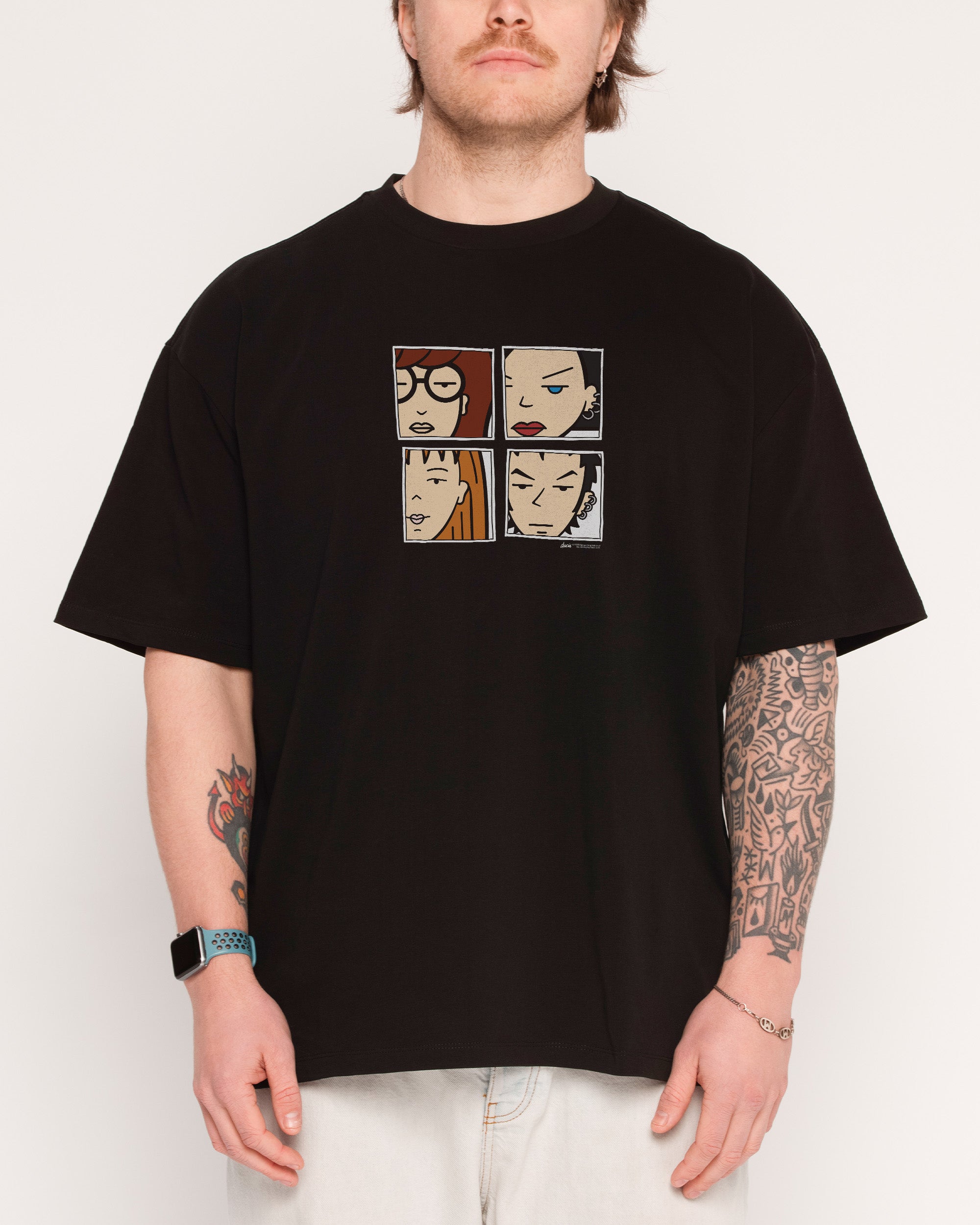 Daria Panel Black Oversized Tee