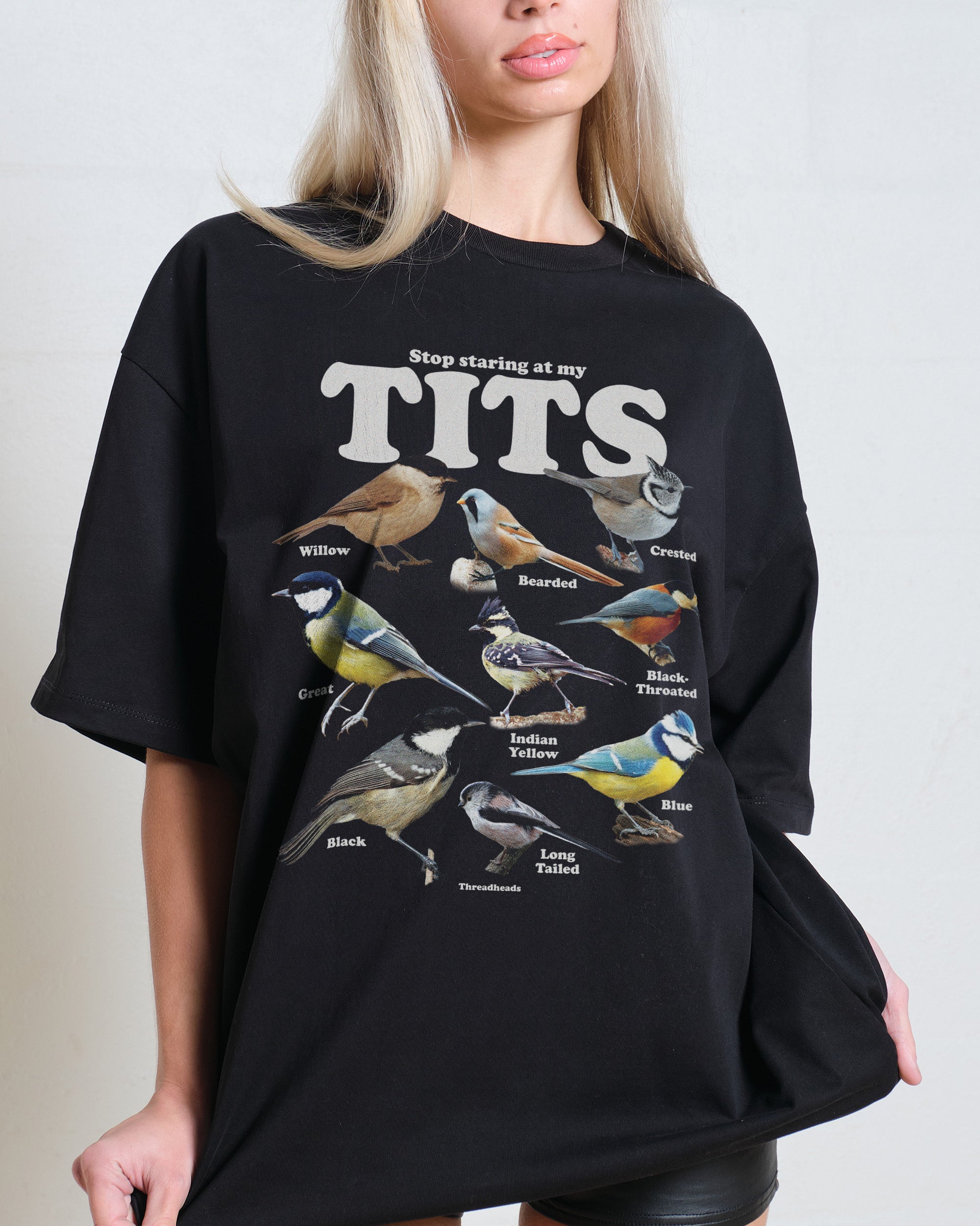 Stop Staring At My Tits Oversized Tee Australia Online Black